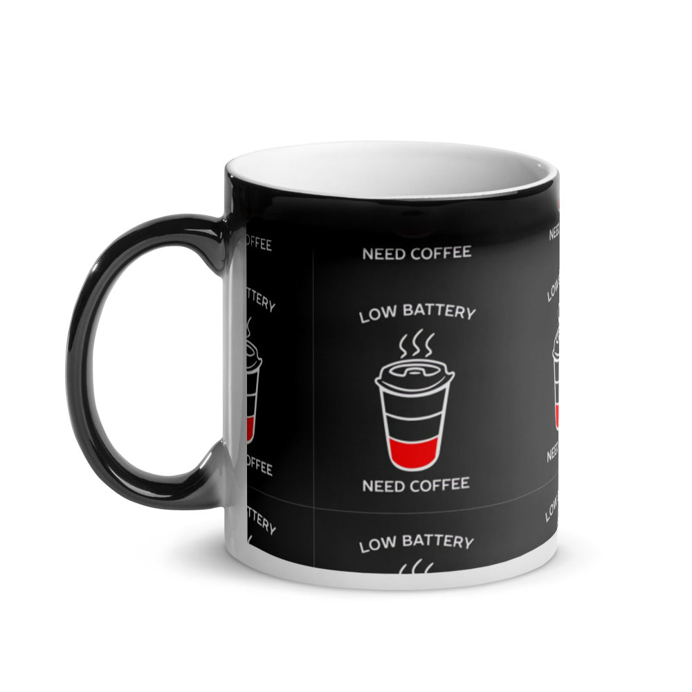 Low Battery Needs Coffee - Shiny Magic Mug