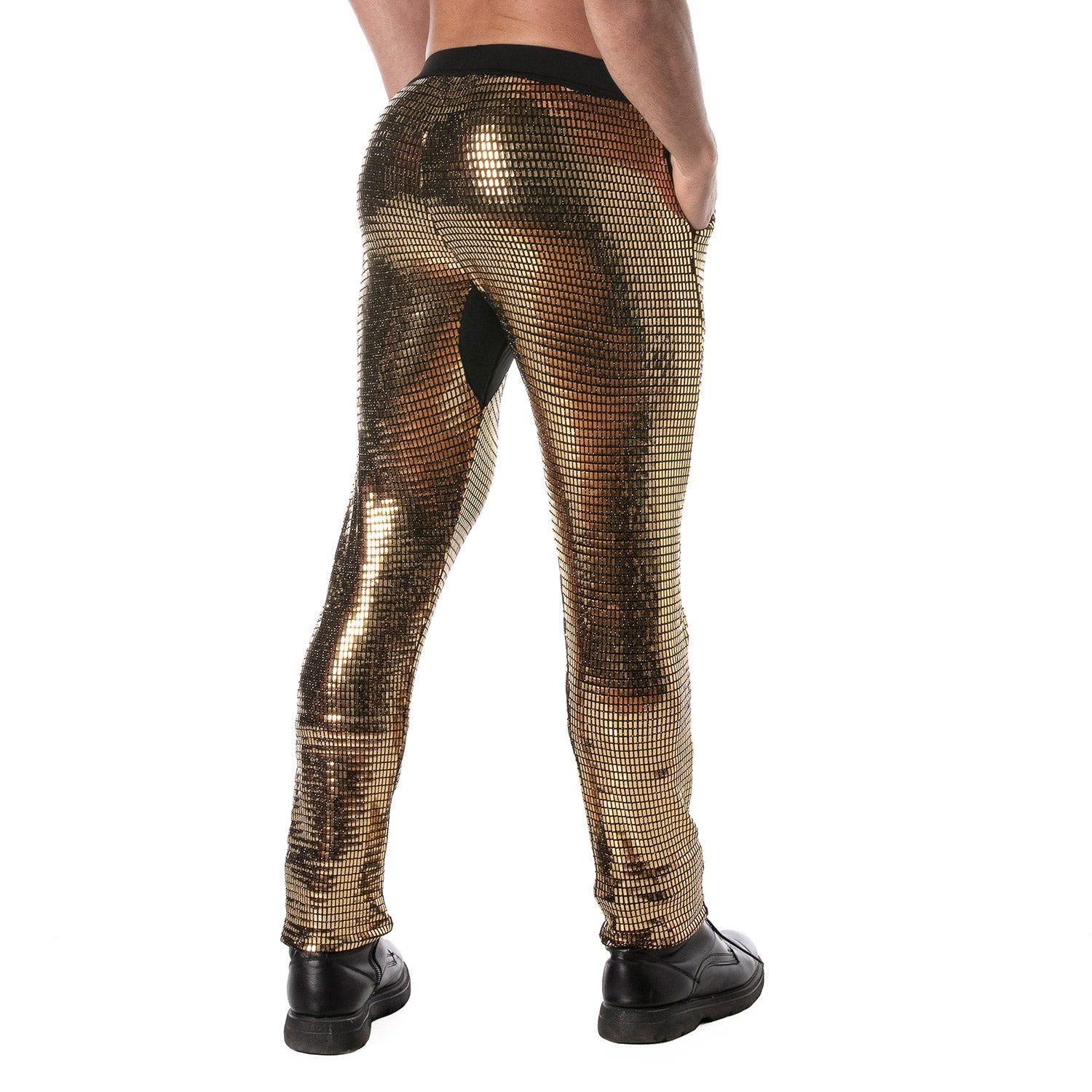 Goldene Glitzer‑Hose für den kühnen Mann - TOF Paris - Shop Deutschland Noodosz