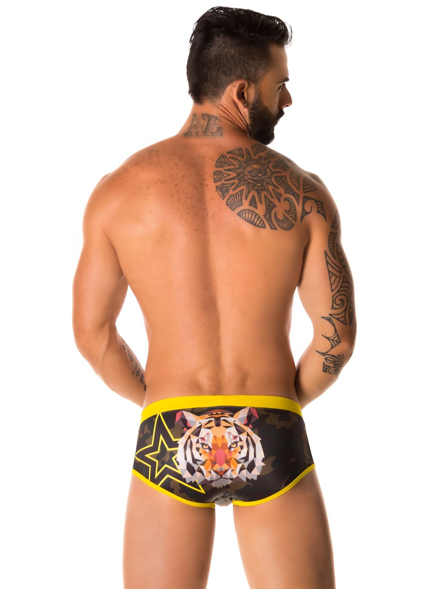 JOR 0205 TIGER Badehose, Badeslip bedruckt Animal - Print - Jor - Shop Deutschland Noodosz