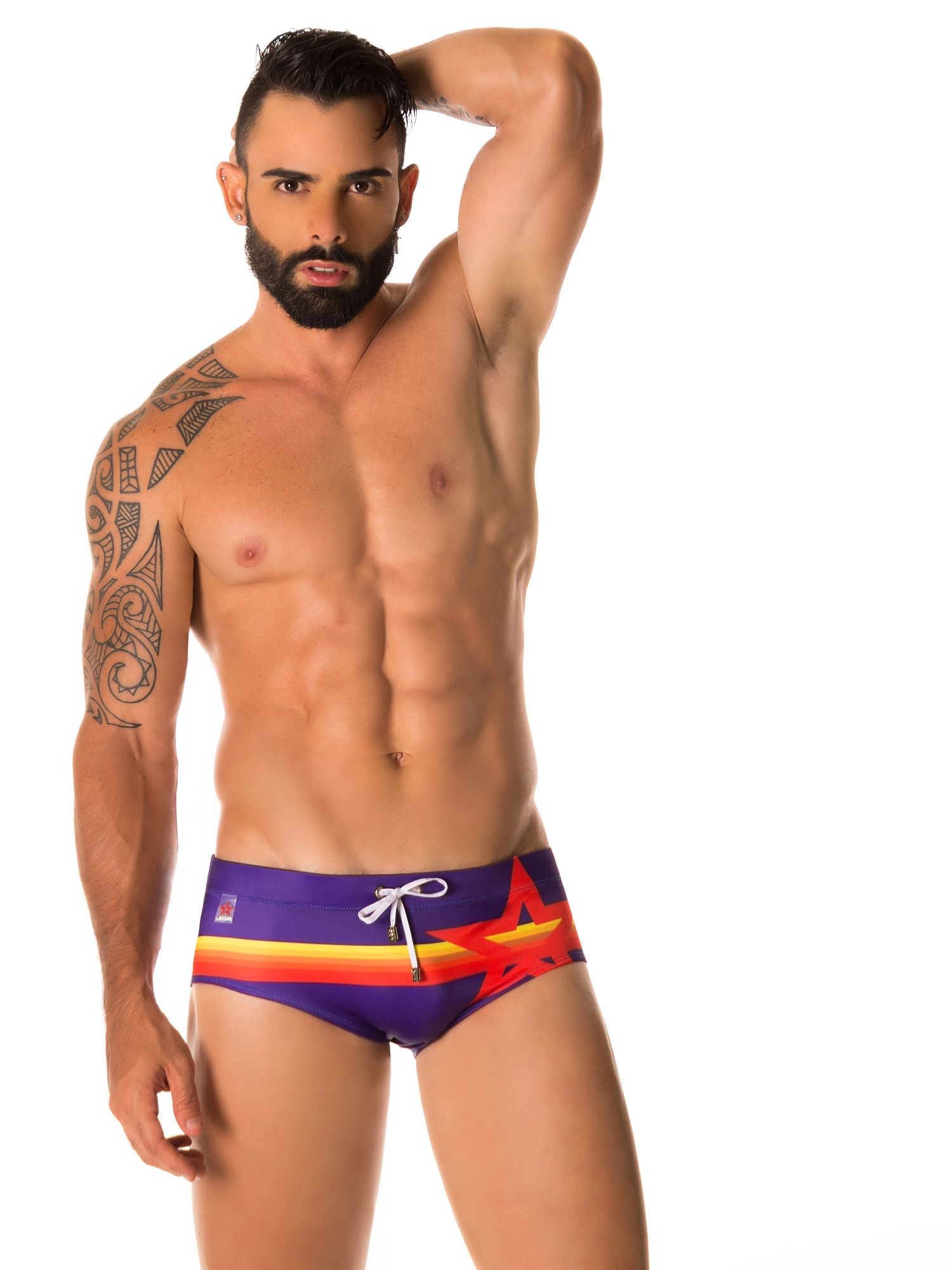 JOR 0209 Herren Badehose Badeslip Streifen - Jor - Shop Deutschland Noodosz