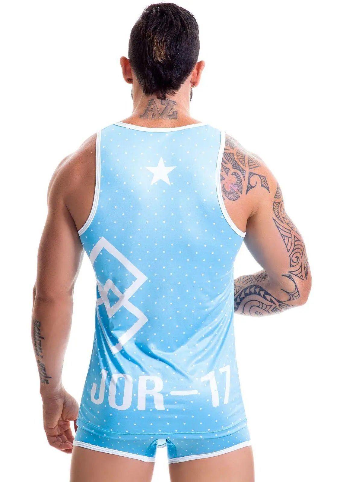 JOR 0398 DANDY Herren Tank Top Muscleshirt Muskelshirt bunt Training Shirt Achse - noodosz