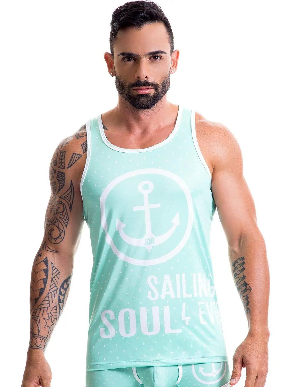 JOR 0398 DANDY Herren Tank Top Muscleshirt Muskelshirt bunt Training Shirt Achse - noodosz