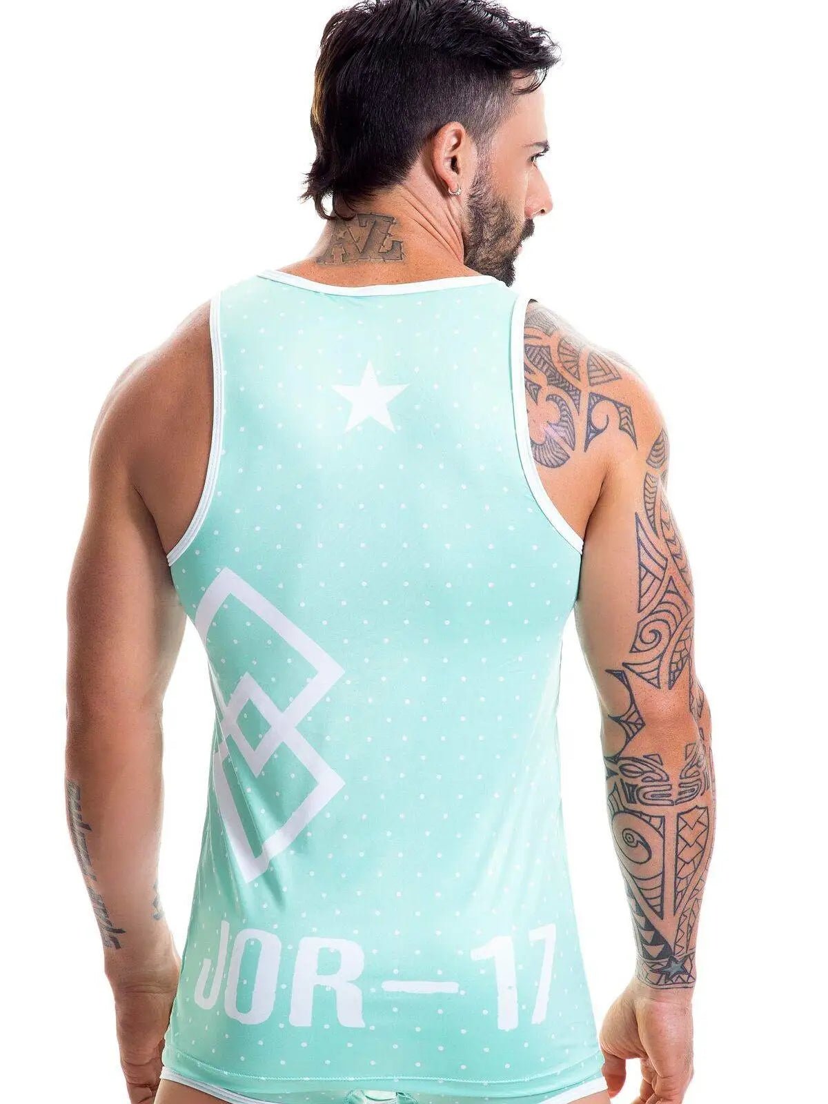 JOR 0398 DANDY Herren Tank Top Muscleshirt Muskelshirt bunt Training Shirt Achse - noodosz