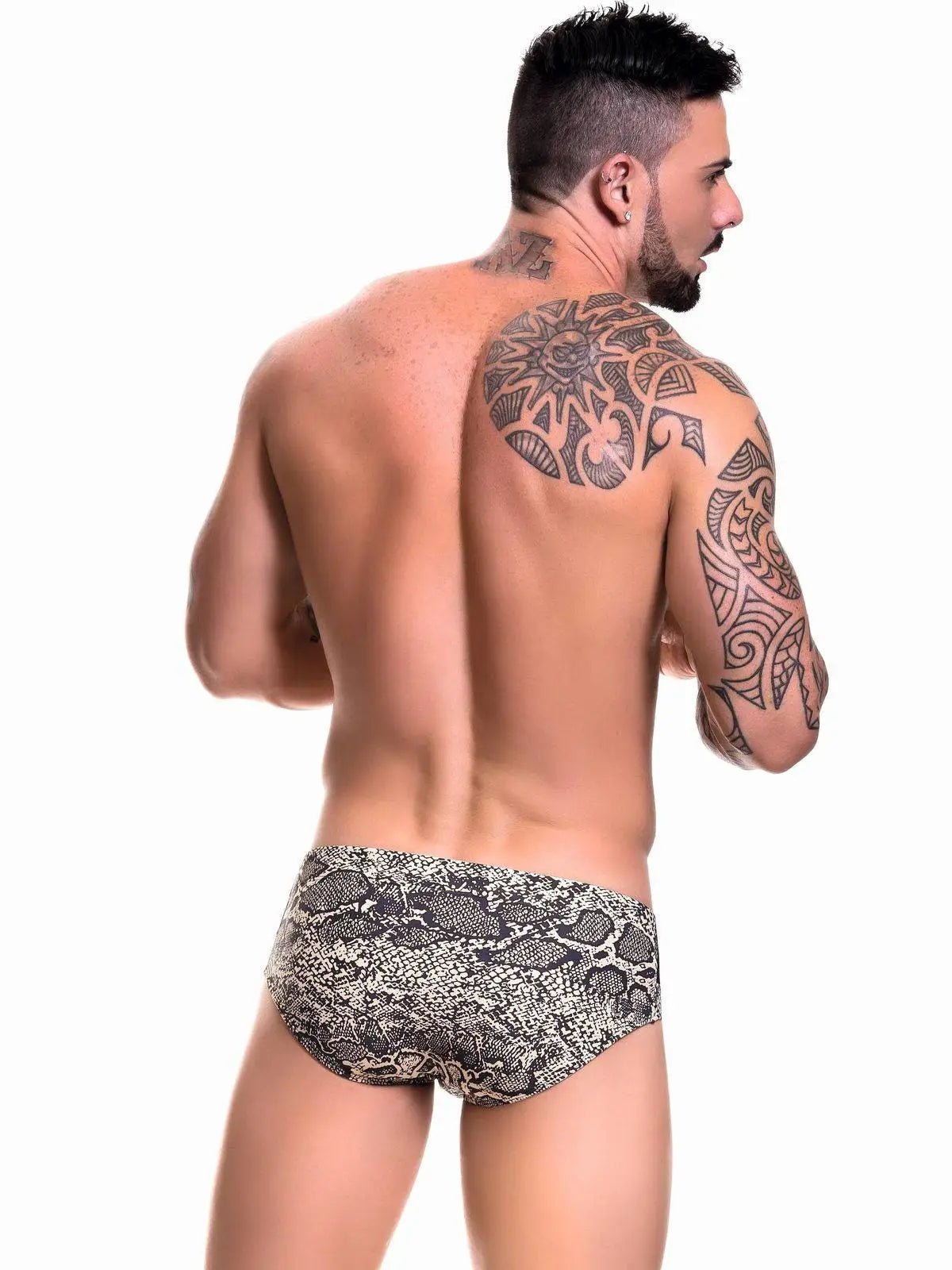 JOR 0492 PITON - Herren Badehose Badeslip Schwimmhose Animal Print bedruckt - noodosz