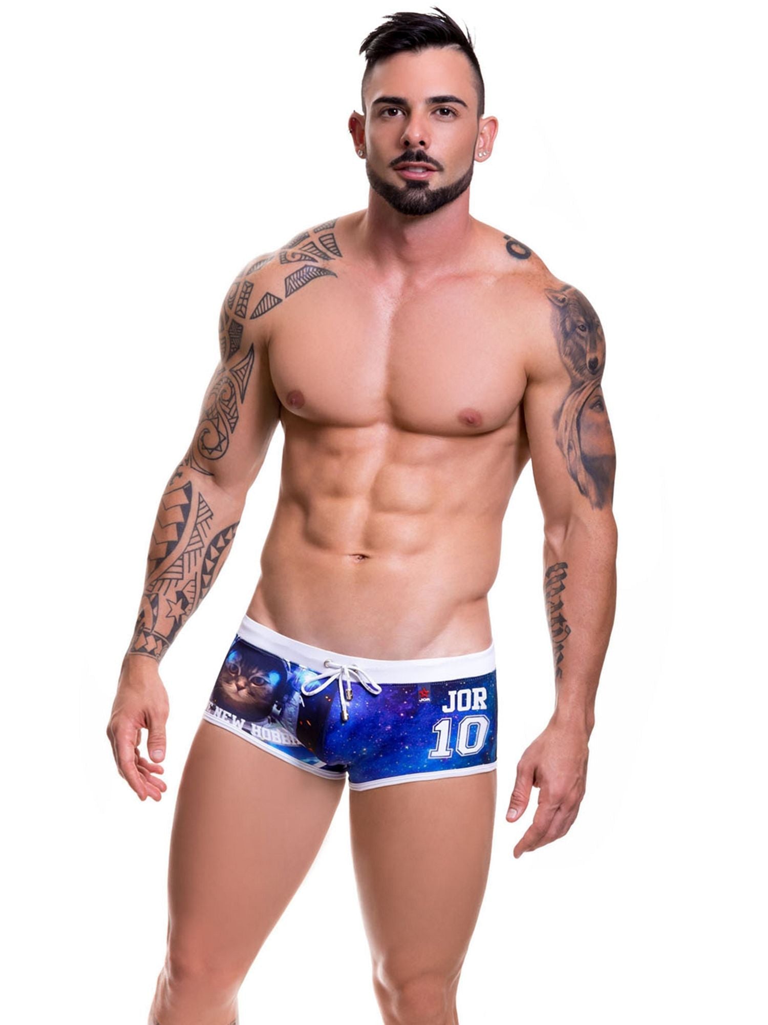 JOR 0498 GALACTIC, Herren Badehose bedruckt mit Motiv - noodosz - Jor - Kleidung & Accessoires:Herrenmode:Bademode