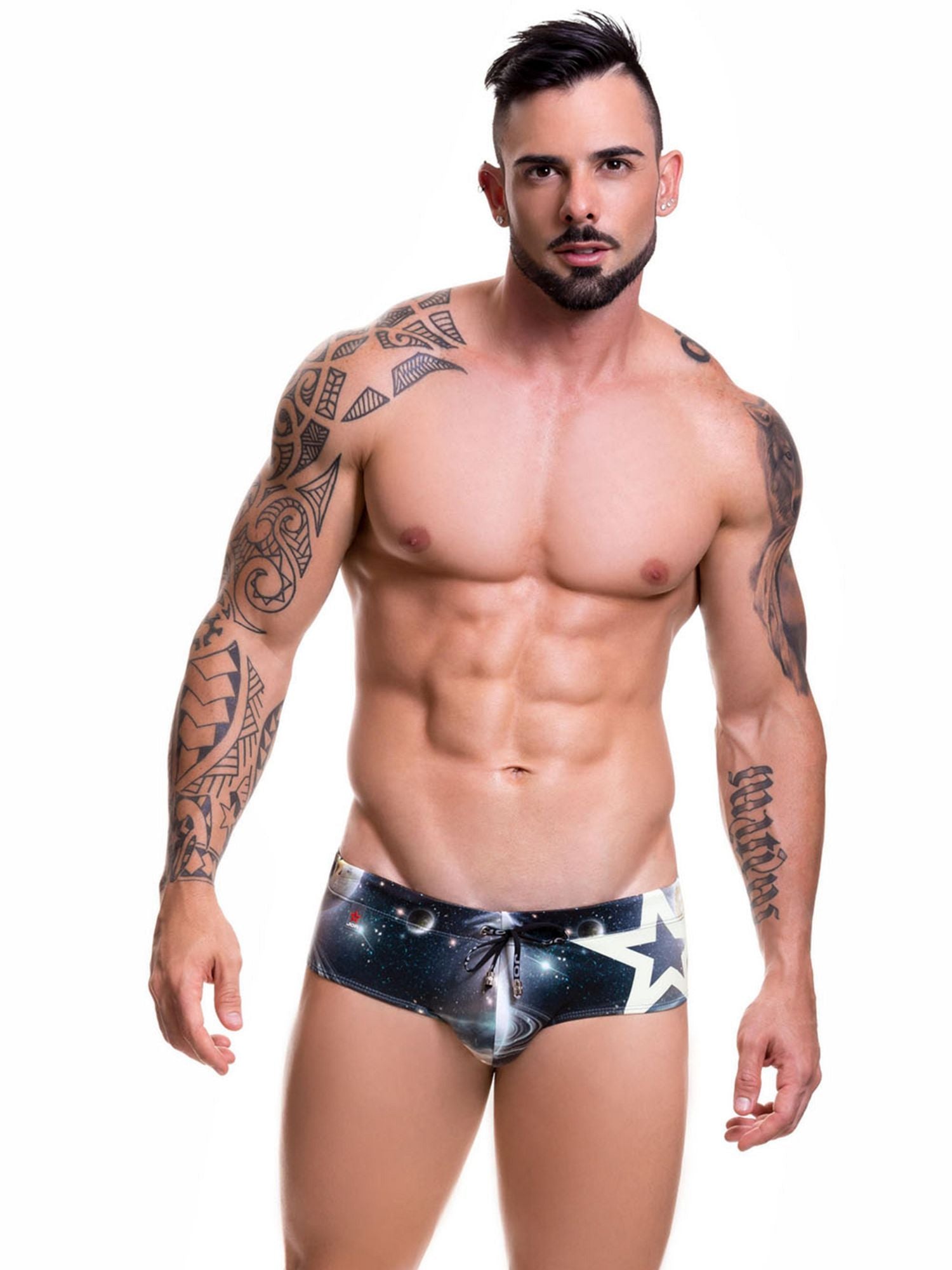 JOR 0500 SPACE MAN, Herren Badehose bedruckt mit Motiv - noodosz - Jor - Kleidung & Accessoires:Herrenmode:Bademode