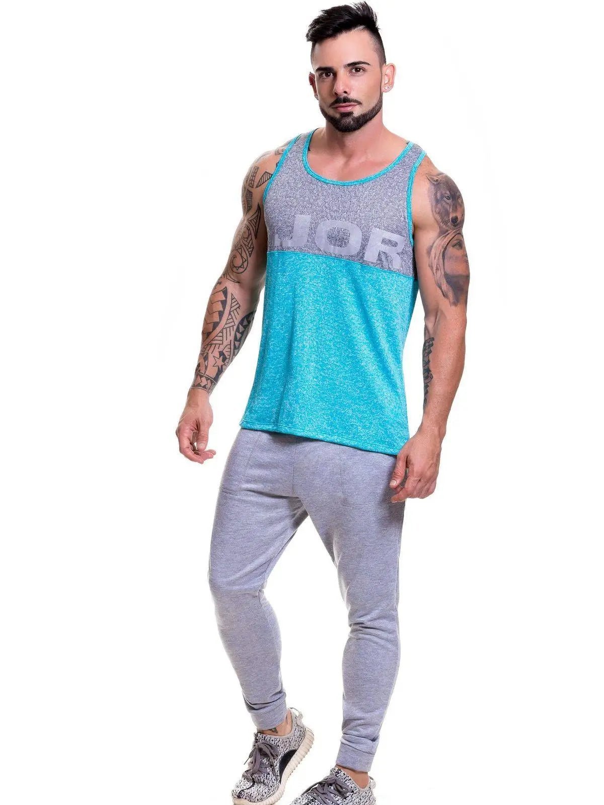 JOR 0519 LIQUID - Herren Stringer Fitness Tank Top Muscleshirt Gym Trainingsshirt - noodosz