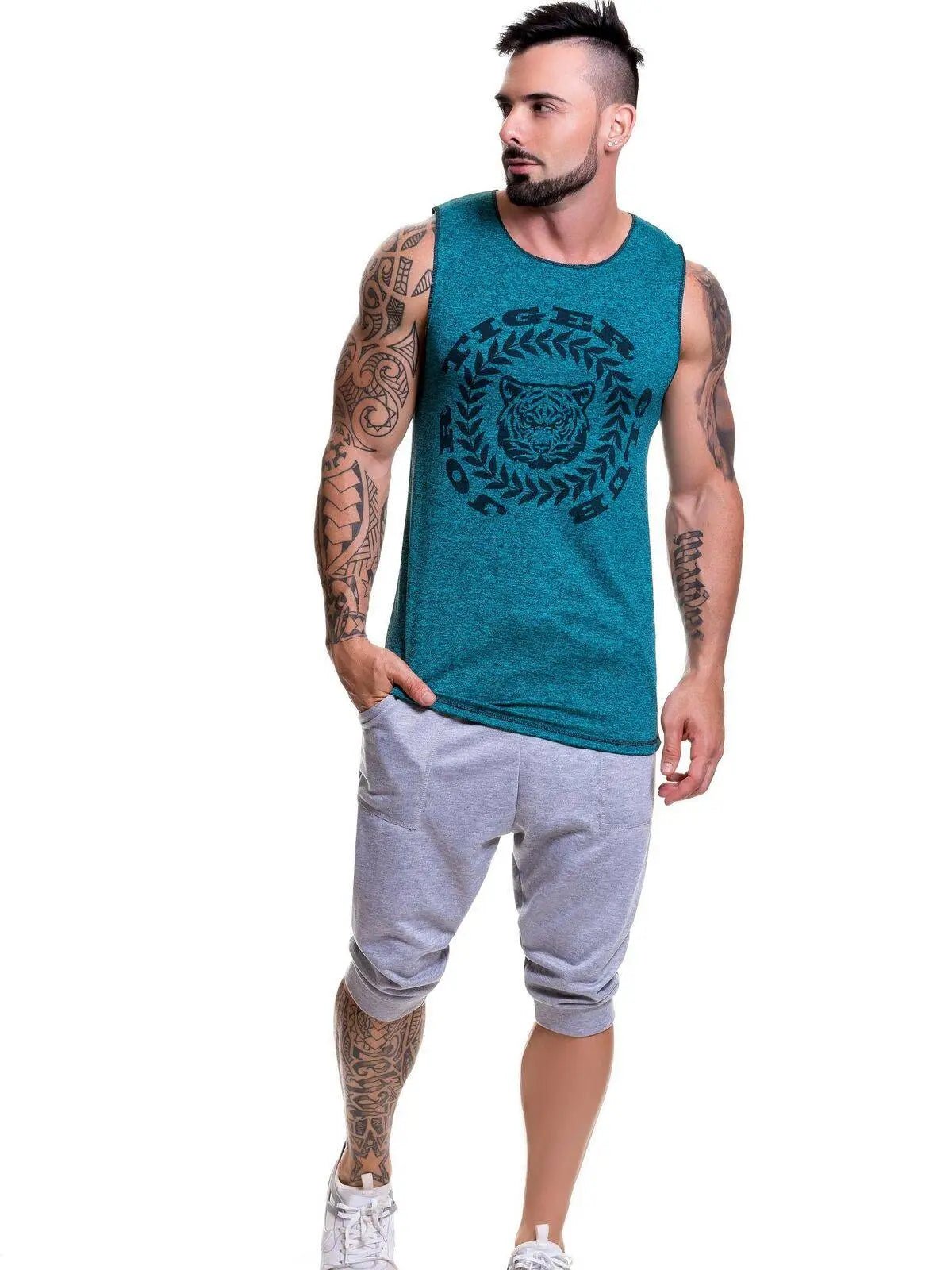 JOR 0521 ANIMAL Herren Stringer Fitness Tank Top Muscleshirt Gym Trainingsshirt - noodosz