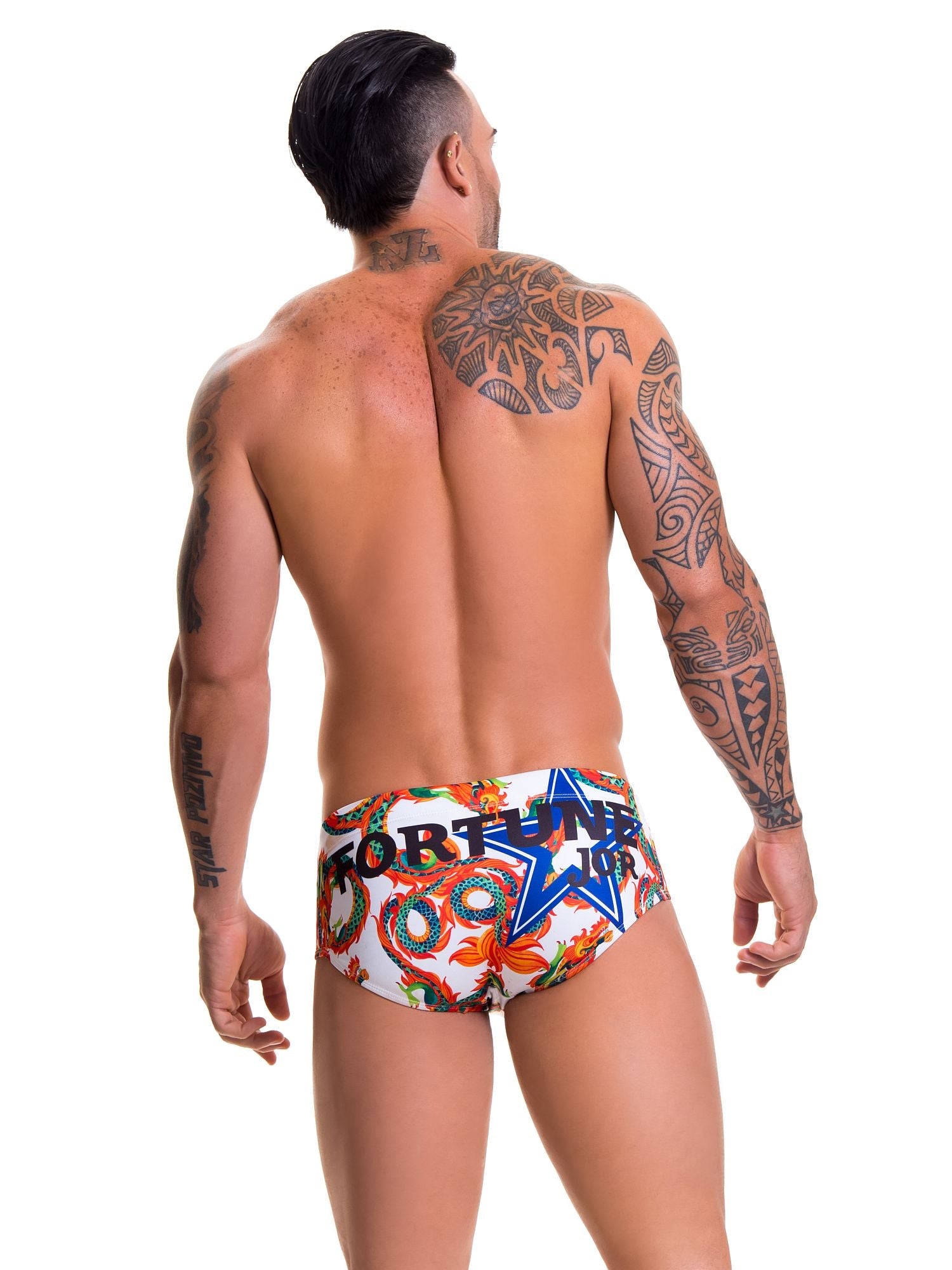 JOR 0579 DRAGONE, Herren Badehose Badeslip bedruckt mit Motiv - noodosz - Jor - Kleidung & Accessoires:Herrenmode:Bademode