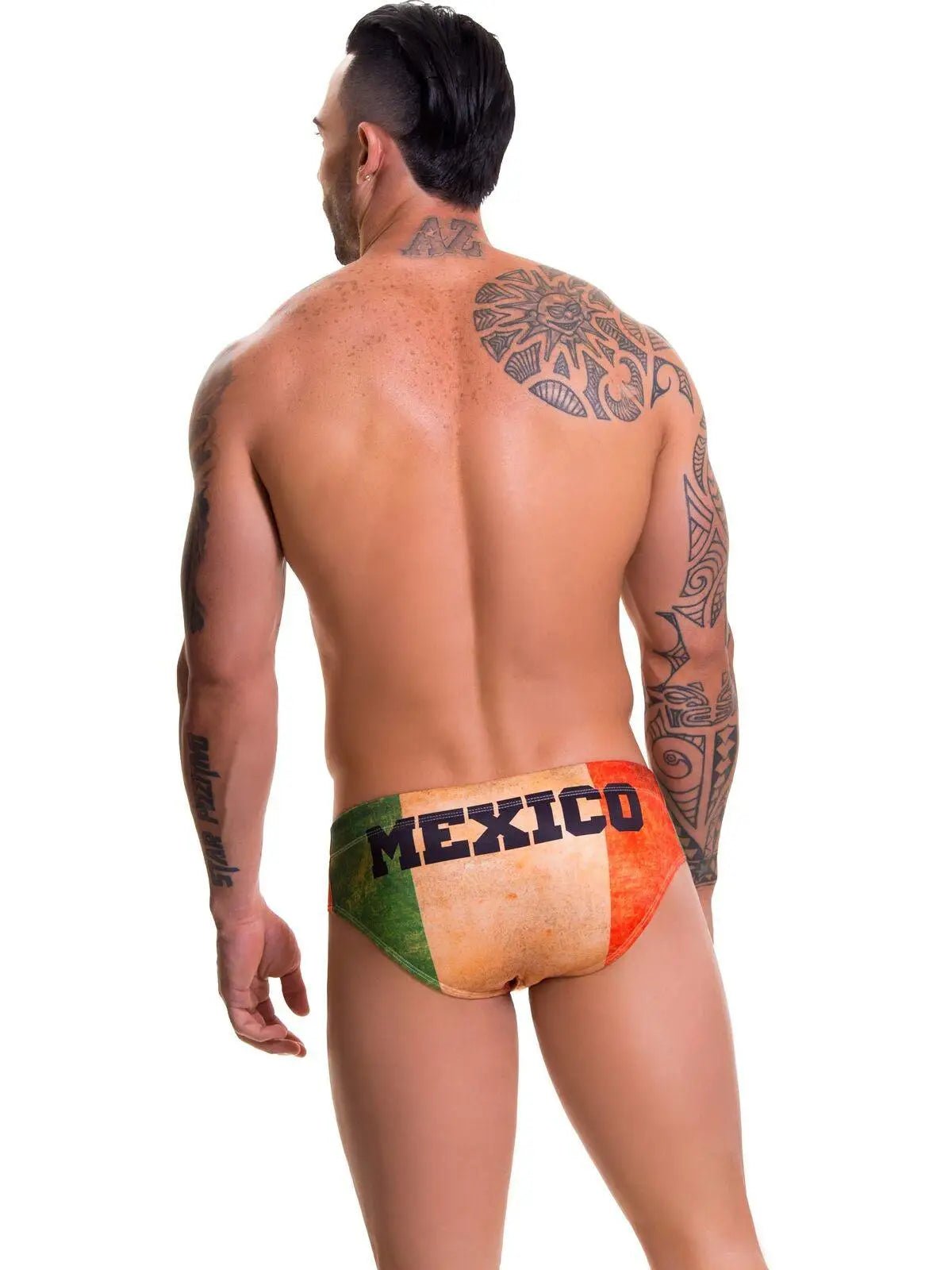 JOR 0586 MEXICO - Herren Badehose Badeslip Schwimmhose bedruckt mit Flagge - noodosz