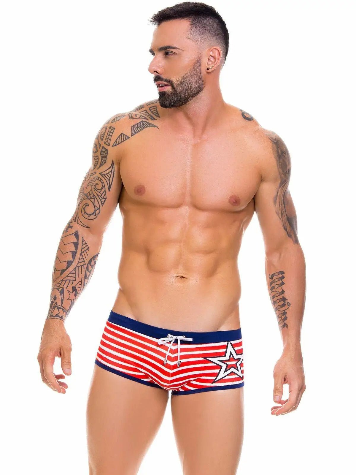 JOR 0656 FRANKIE - Herren Badehose Badeslip Matrosen Comic Trunk - noodosz