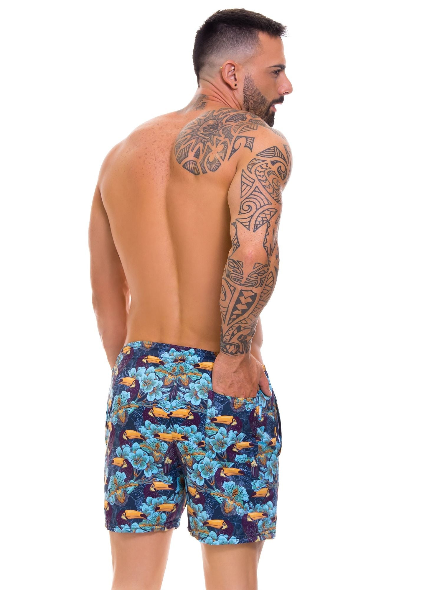 JOR 0668 TROPICAL Badeshorts, Boardshorts animal Print bedruckt - noodosz - Jor - Kleidung & Accessoires:Herrenmode:Bademode