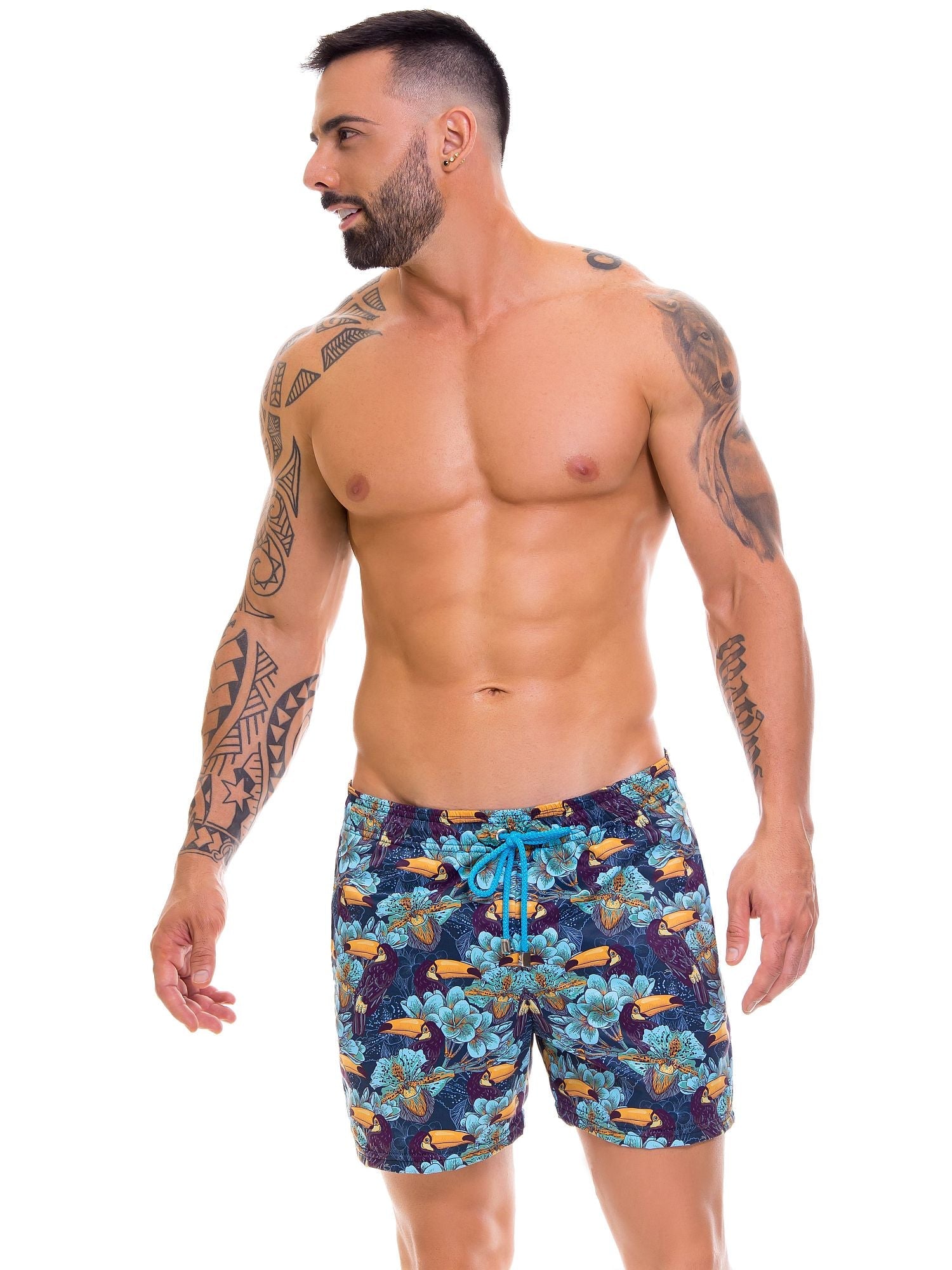 JOR 0668 TROPICAL Badeshorts, Boardshorts animal Print bedruckt - noodosz - Jor - Kleidung & Accessoires:Herrenmode:Bademode