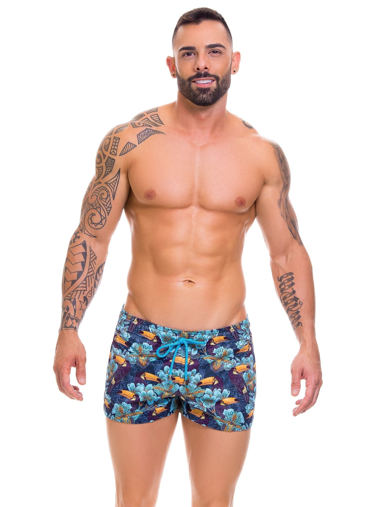 JOR 0669 TROPICAL Badeshorts, Surfershorts bedruckt - noodosz - Jor - Kleidung & Accessoires:Herren:Herrenmode:Bademode