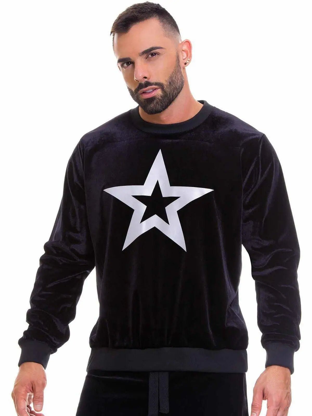 JOR 0674 Samt Herren Sweater Sweatshirt Langarm T-Shirt - noodosz JOR 0674 Samt Herren Sweater Sweatshirt, Größe M Jor Kleidung & Accessoires:Herren:Herrenmode:Nachtwäsche nudosz.myshopify.com