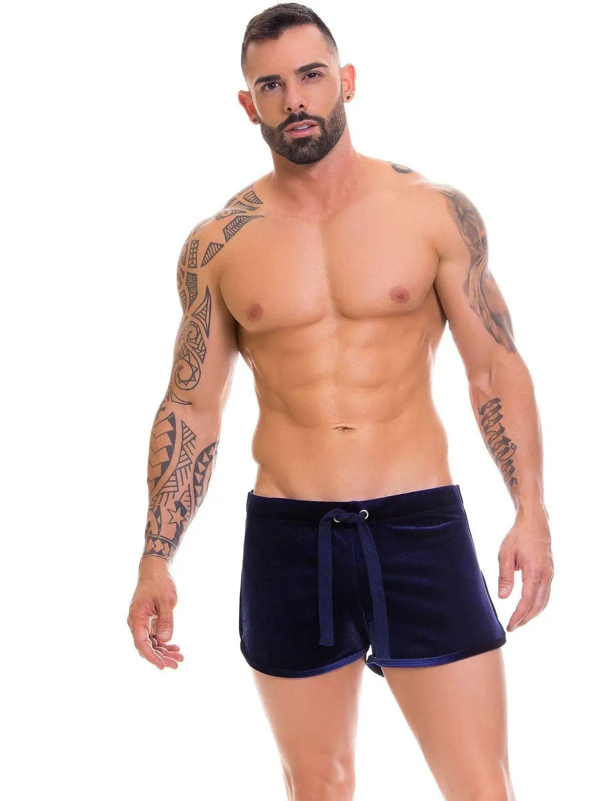 JOR 0675 STAR Shorts Pyjamahose Loungepant Schlafanzughose Samt - noodosz