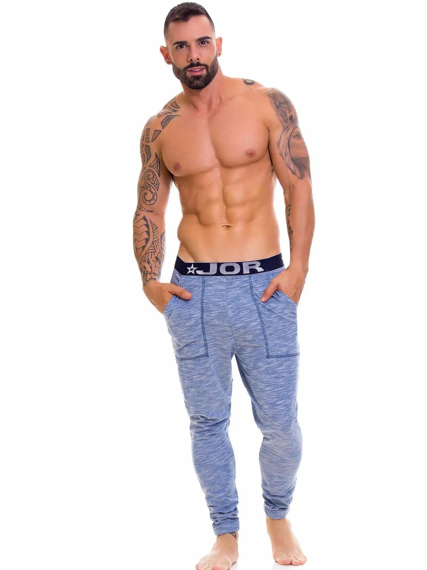 JOR 0683 Herren Relaxhose Jogger Joggpant Jogginghose Pyjamahose Loungepant - noodosz