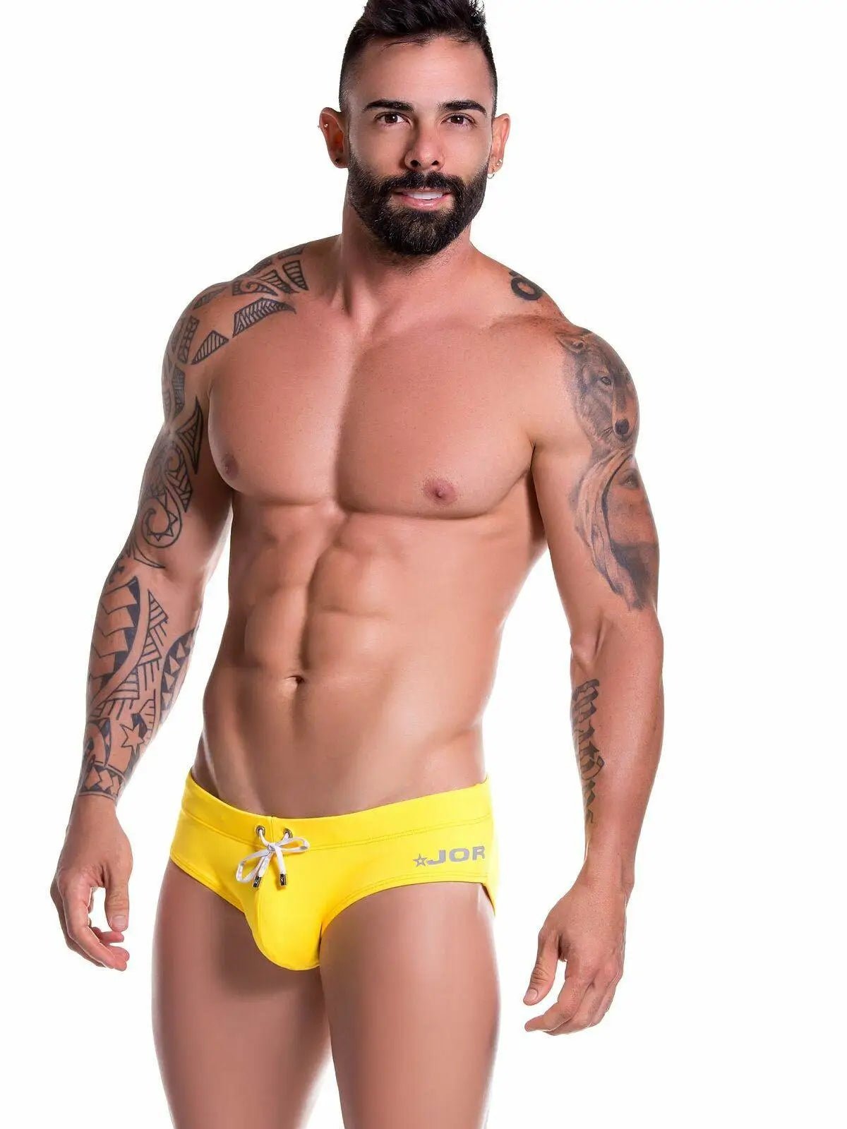 JOR 0757 SUMMER Herren Badehose Badeslip Bademode Badetanga Surf Neonfarben - noodosz