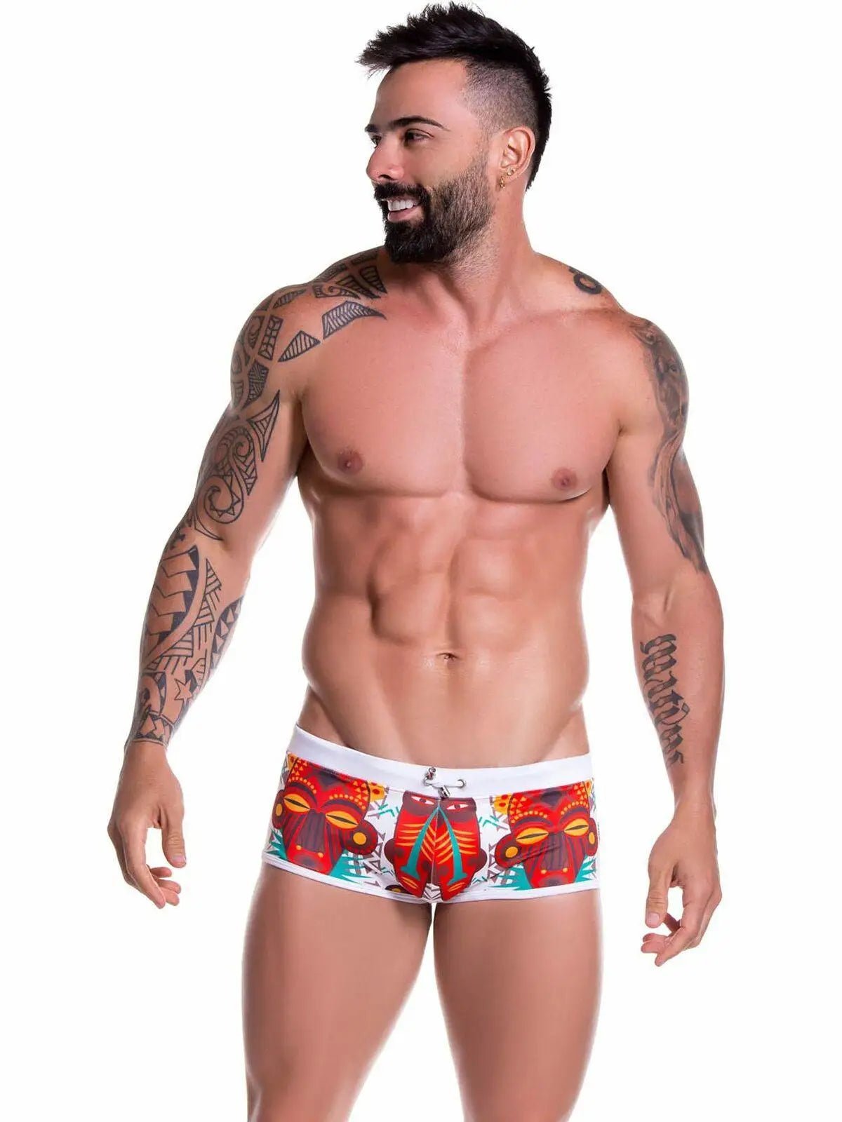 JOR 0765 TRIBAL bedruckt Badehose mit Motiv Badeslip Swimwear WOW! - noodosz