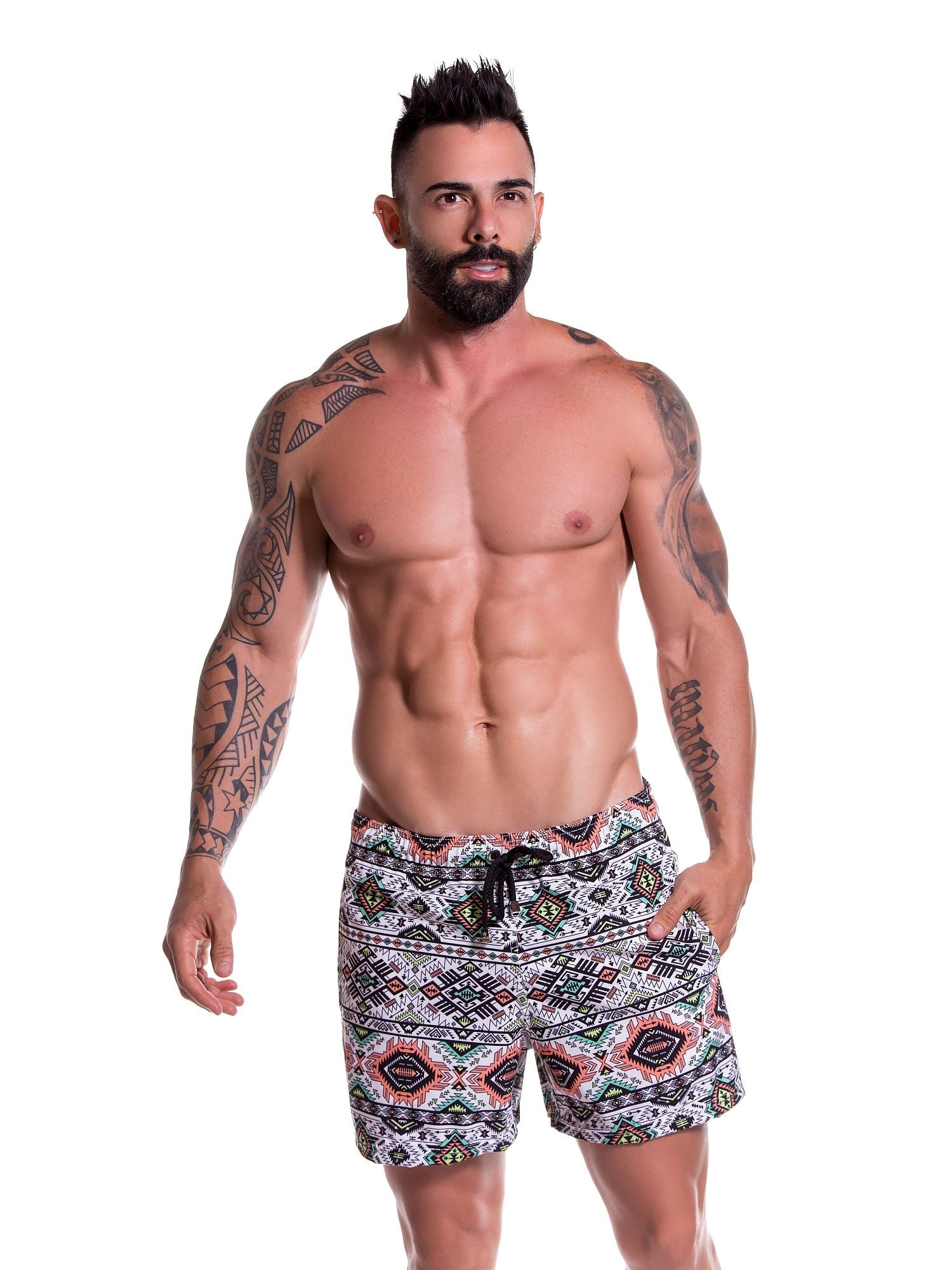 JOR 0772 TRIBAL Badeshorts, Boardshorts bedruckt - noodosz - Jor - Kleidung & Accessoires:Herrenmode:Bademode