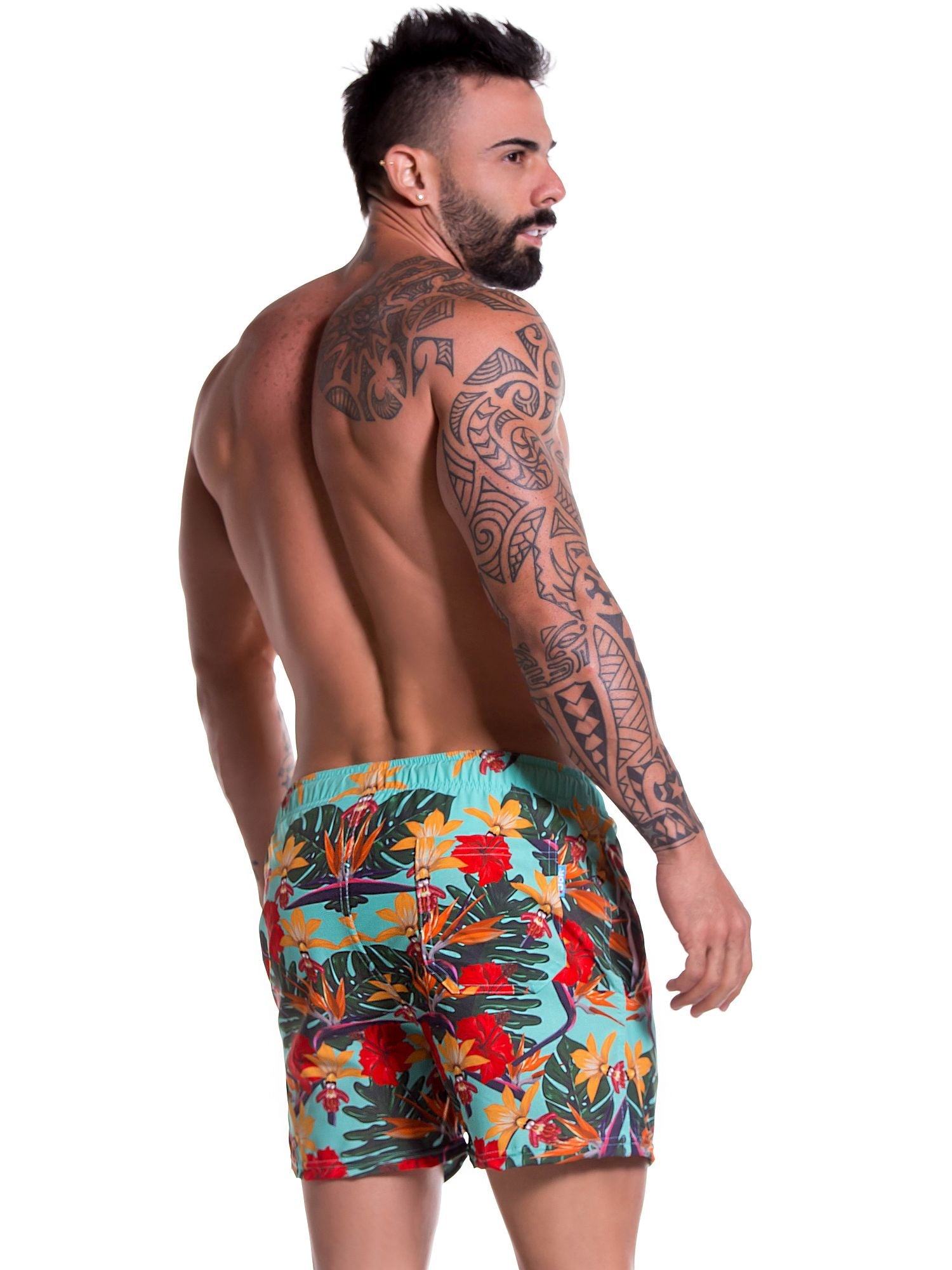 JOR 0774 GARDEN Badeshorts, Boardshorts bedruckt - noodosz - Jor - Kleidung & Accessoires:Herrenmode:Bademode