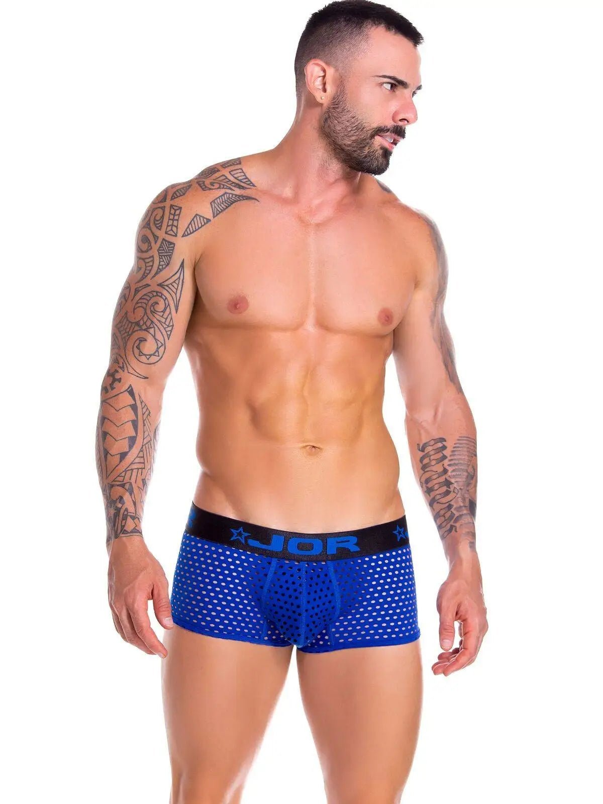 JOR 0822 STEREO Herren Boxer Boxershorts Unterhose Pantie Trunk Retroboxer Mesh Netz - noodosz