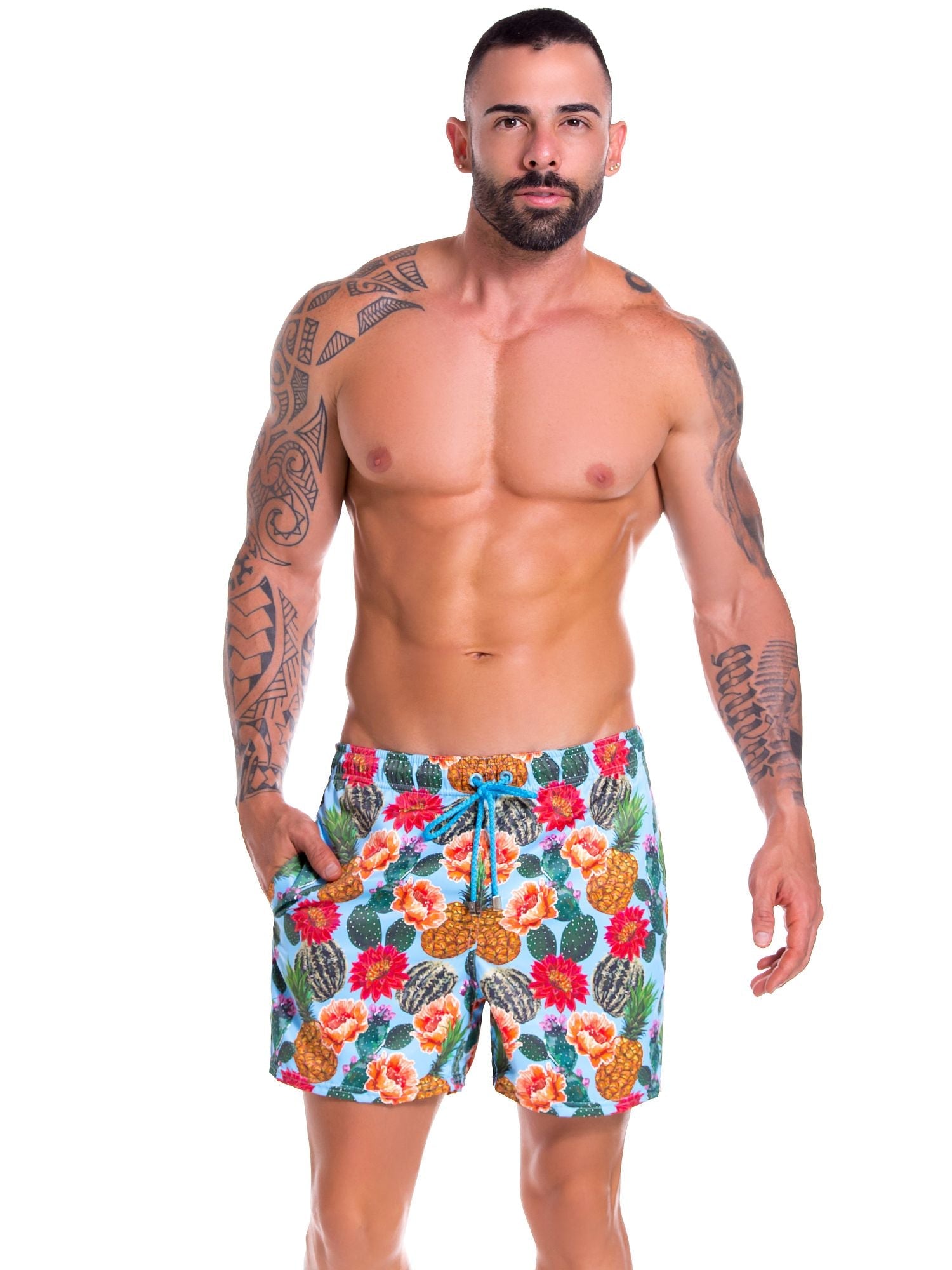 JOR 0907 CACTUS Badeshorts, Boardshorts bedruckt - noodosz - Jor - Kleidung & Accessoires:Herrenmode:Bademode