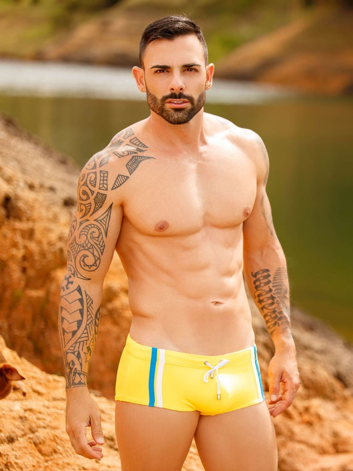 JOR 1020 CAPRI Badehose, Badeboxer mit Streifen - Jor - Shop Deutschland Noodosz