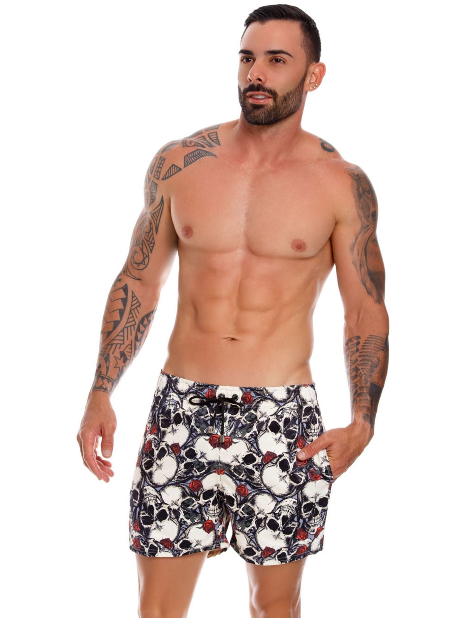 JOR 1039 WASABI Badeshorts, Boardshorts bedruckt - noodosz - Jor - Kleidung & Accessoires:Herrenmode:Bademode