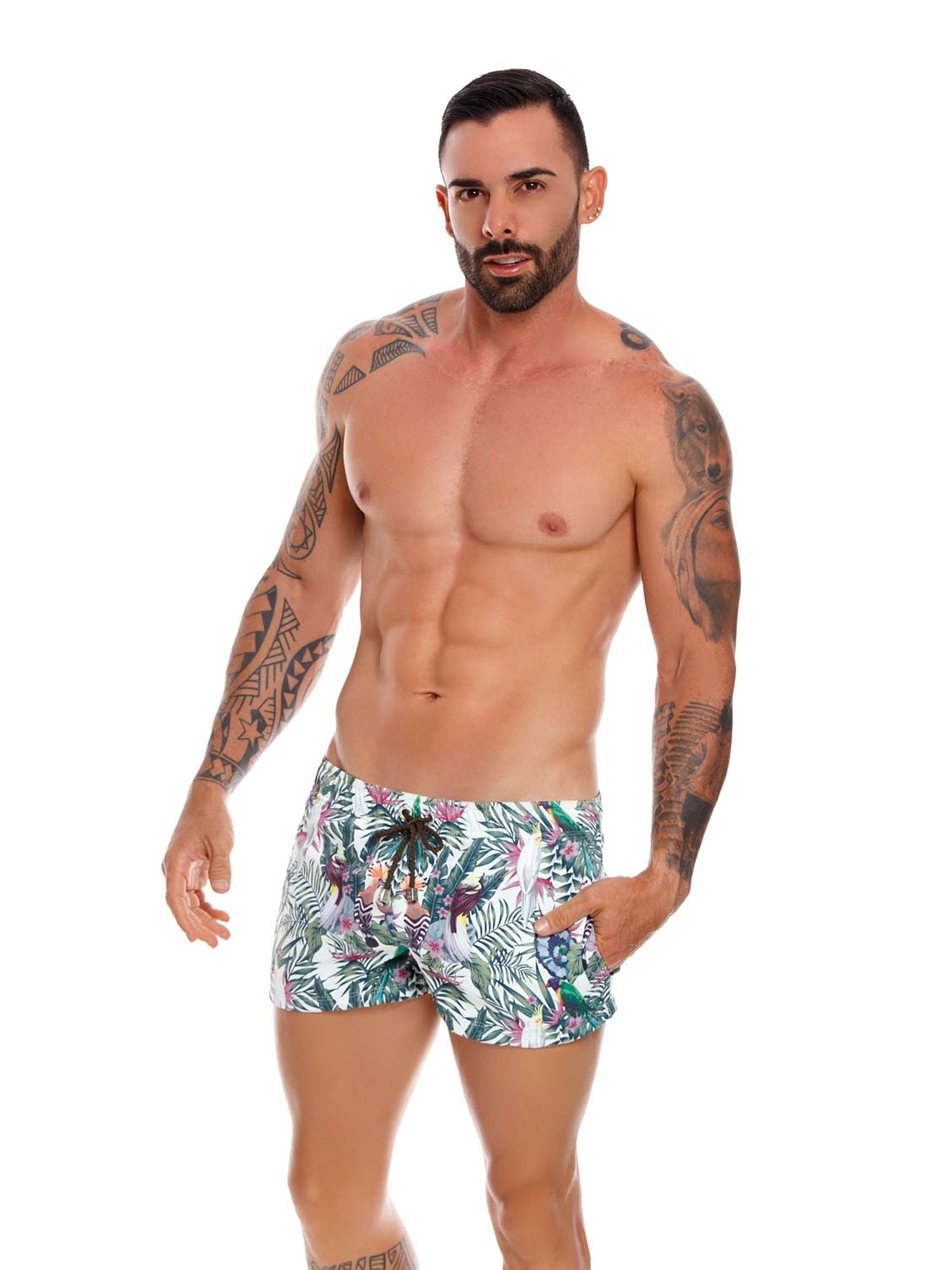 JOR 1042 FOREST Herren Badeshorts, Surfershorts bedruckt - noodosz - Jor - Kleidung & Accessoires:Herren:Herrenmode:Bademode