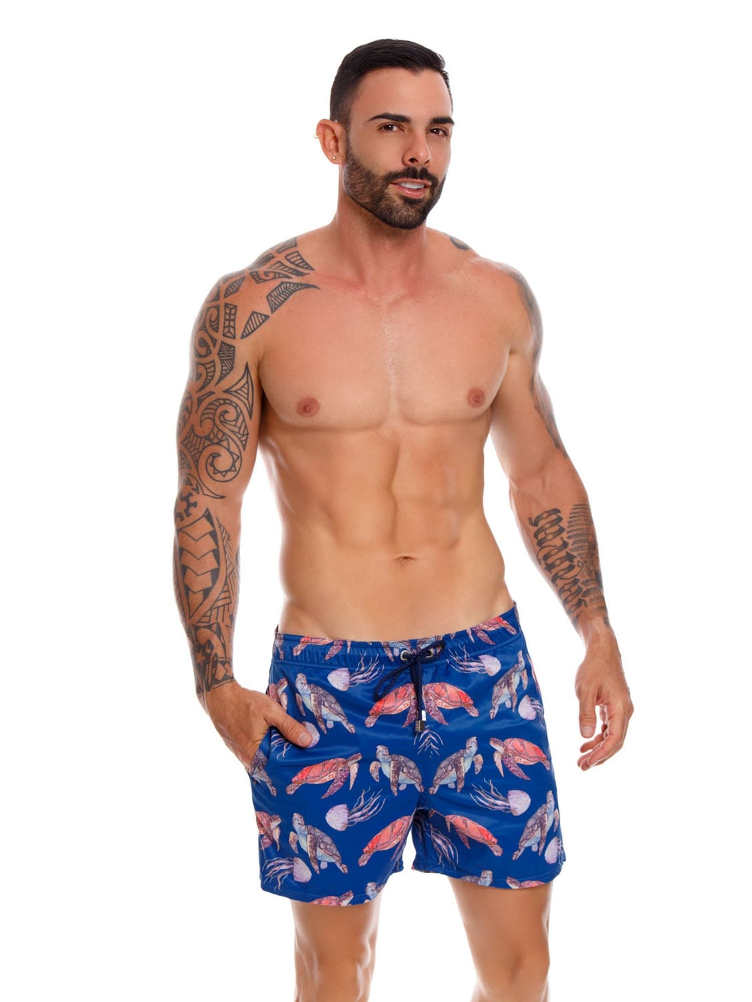 JOR 1043 TURTLE Badeshorts, Boardshorts bedruckt - noodosz - Jor - Kleidung & Accessoires:Herrenmode:Bademode