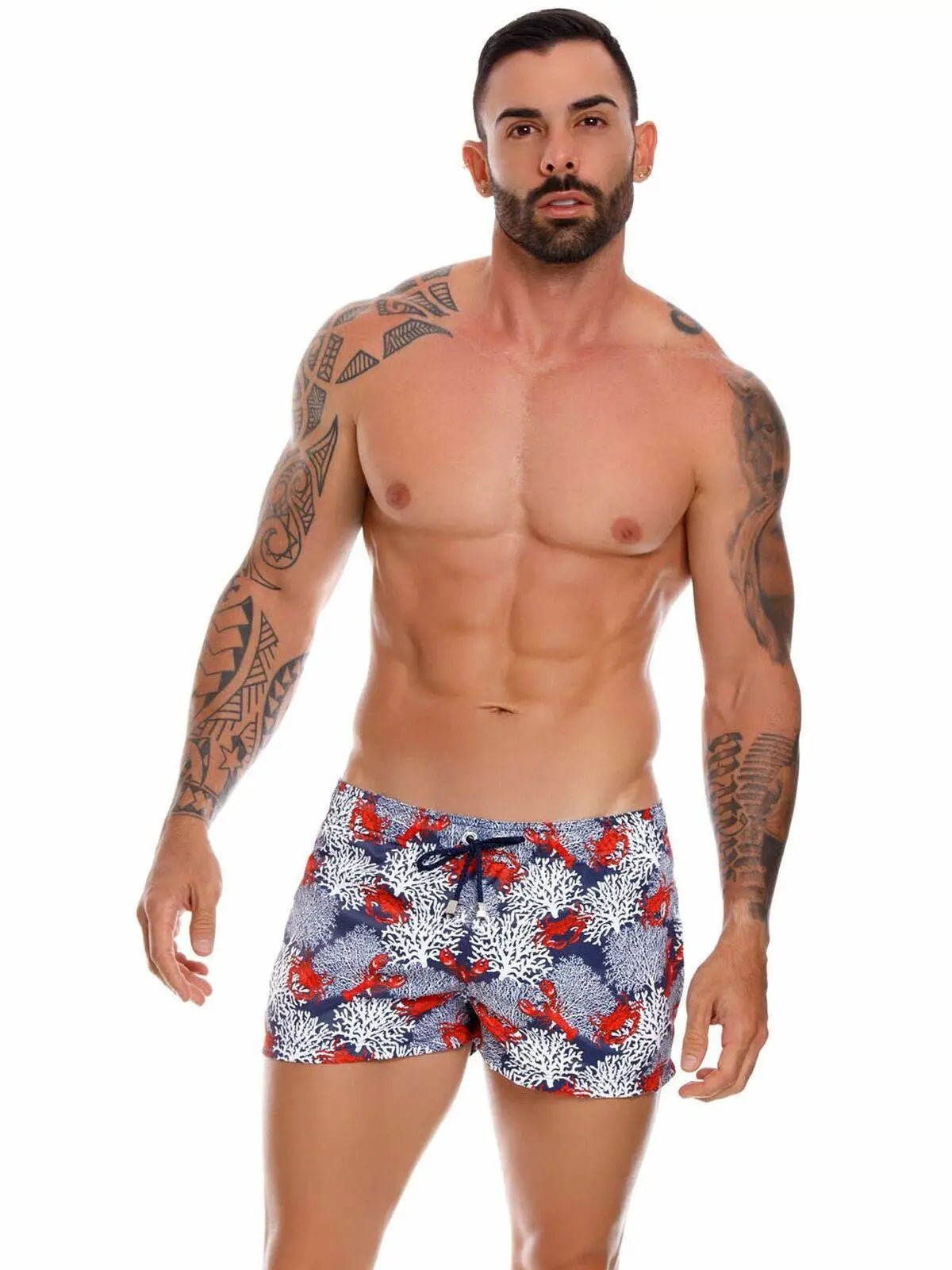 JOR 1048 KEYWEST Herren Badeshorts Badehose Surfershorts Animal Print bedruckt - noodosz