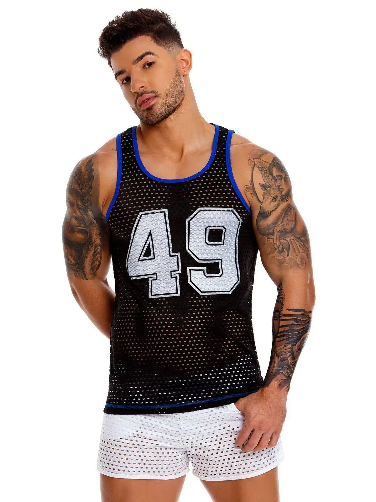 JOR 1100 RANGERS Mesh Fish Net Tank Top Stringer Fitness Muscleshirt - noodosz