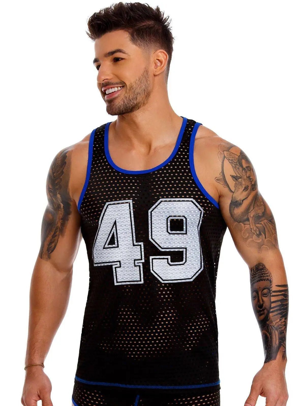 JOR 1100 RANGERS Mesh Fish Net Tank Top Stringer Fitness Muscleshirt - noodosz