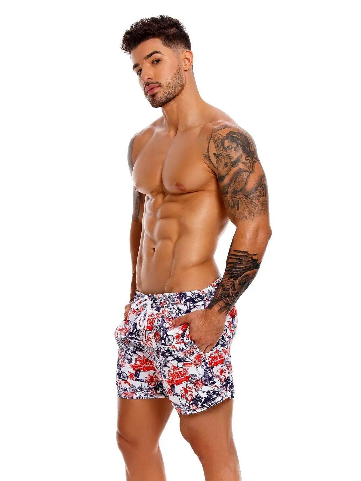 JOR 1158 JAMES Boardshorts Badeshorts Badehose Surfershorts bedruckt Motiv - noodosz