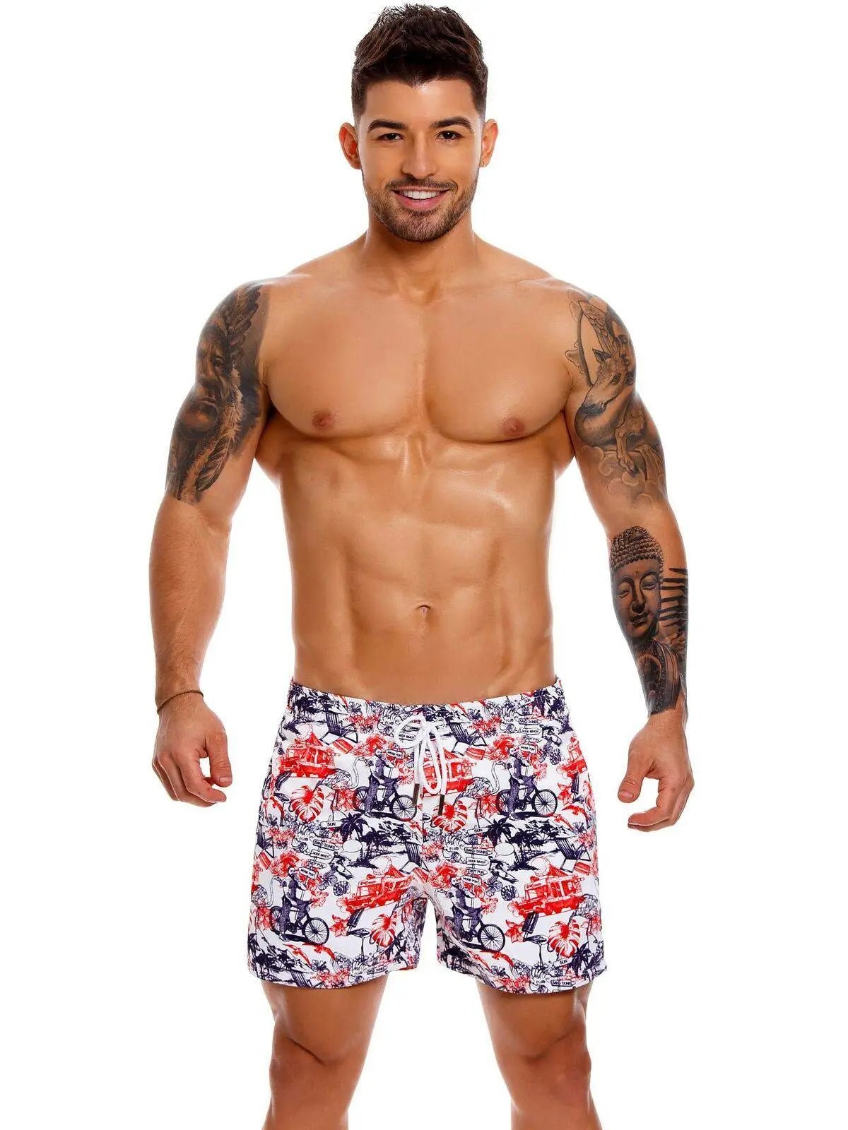 JOR 1158 JAMES Boardshorts Badeshorts Badehose Surfershorts bedruckt Motiv - noodosz