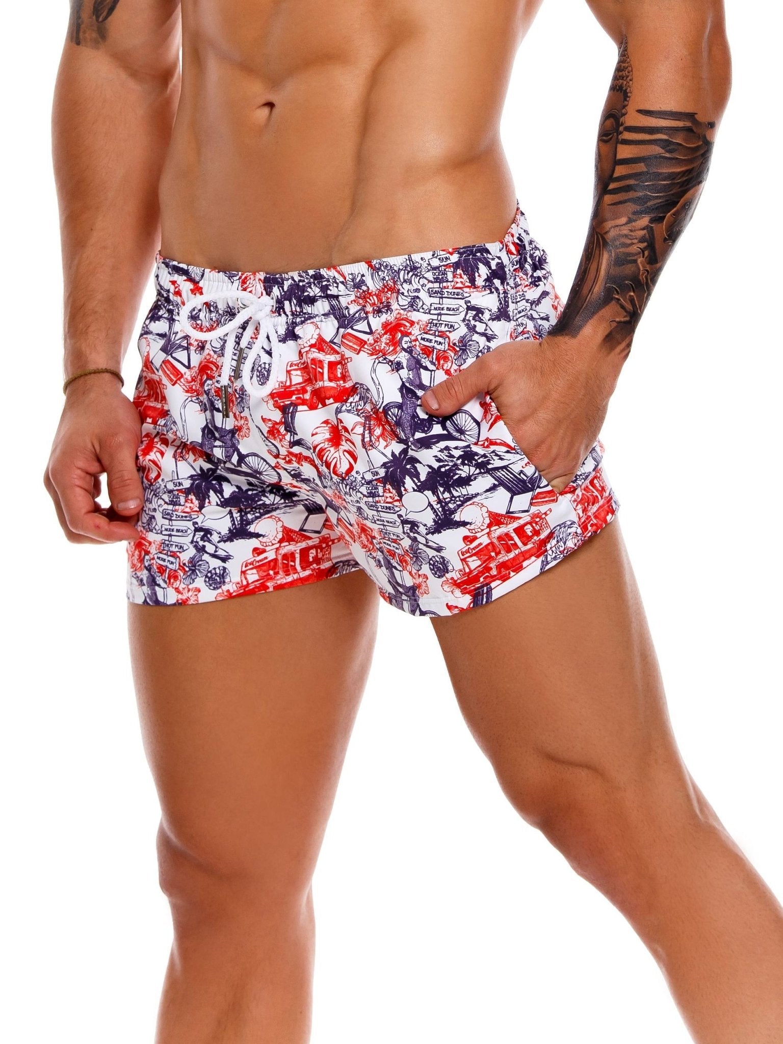 JOR 1159 JAMES Herren Badeshorts, Surfershorts bedruckt - Jor - Shop Deutschland Noodosz