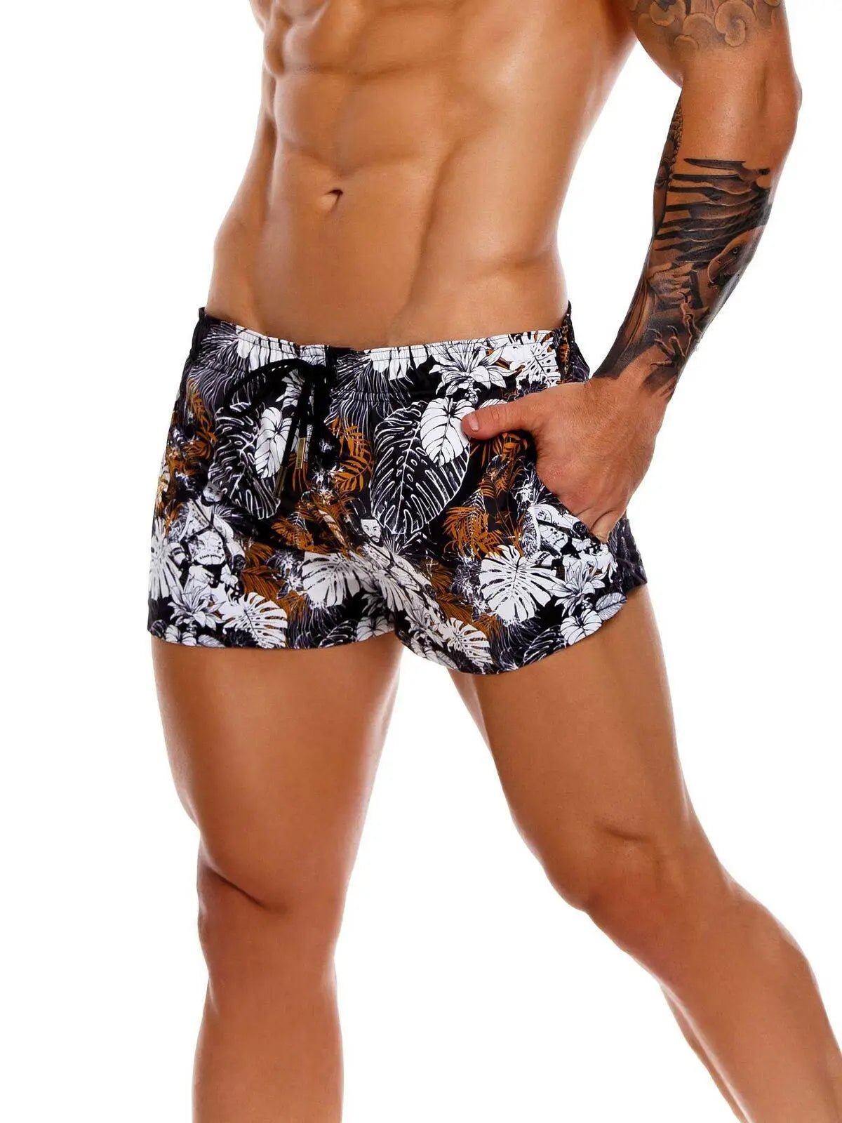 JOR 1161 WILL Herren Badeshorts Badehose Surfershorts Flower Print bedruckt - noodosz