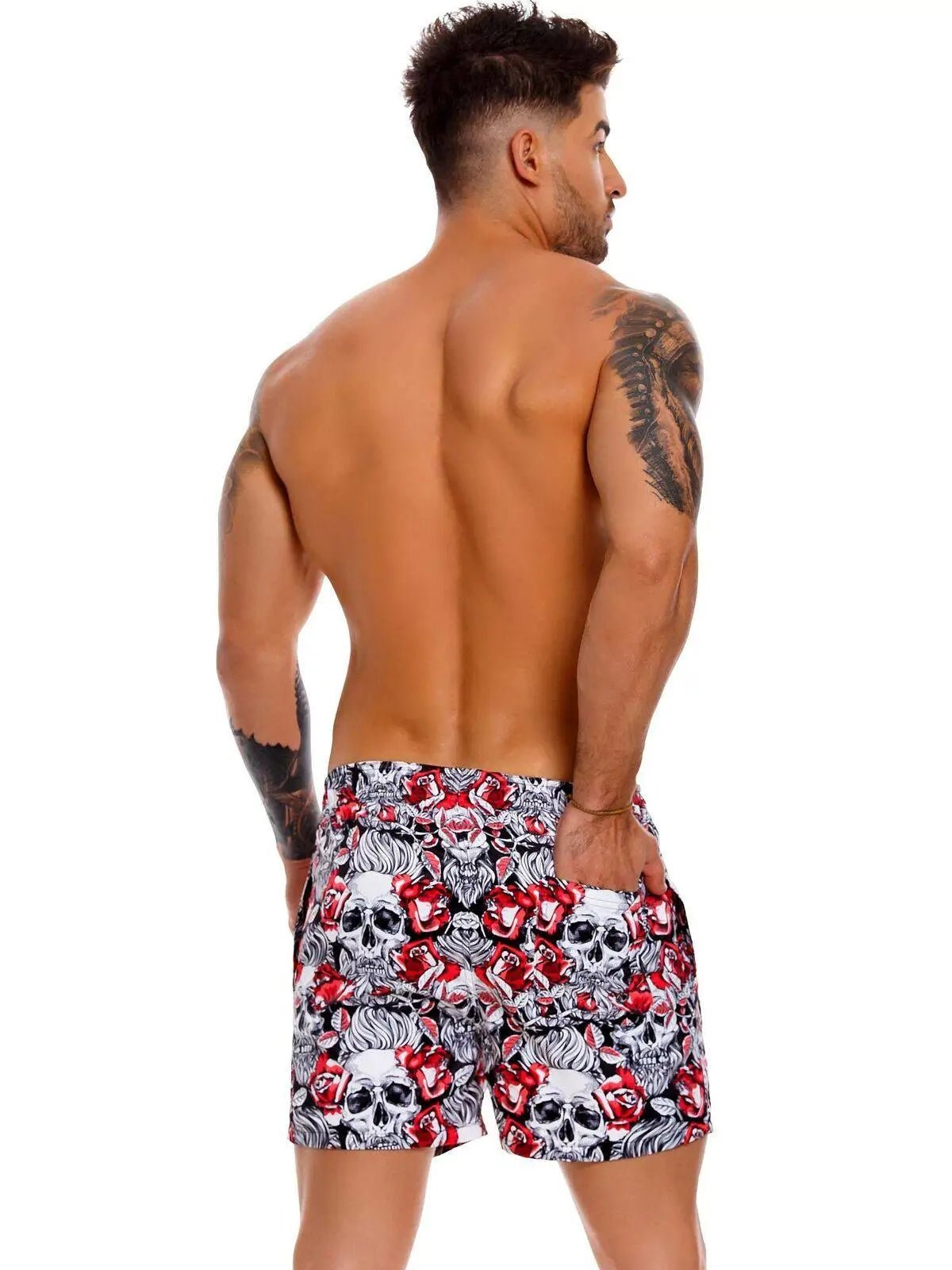 JOR 1164 DETROIT Boardshorts Badeshorts Surfershorts bedruck Skull Totenkopf - noodosz