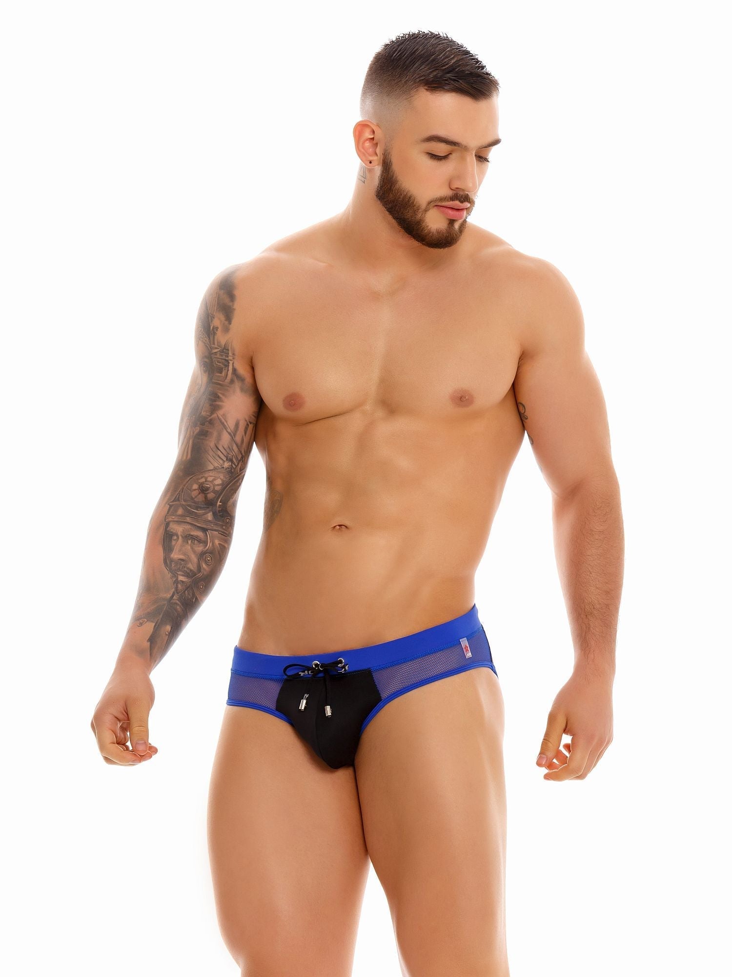 JOR 1417 BALANCE Herren Badehose mit transparentem Mesh - Bund - Jor - Shop Deutschland Noodosz
