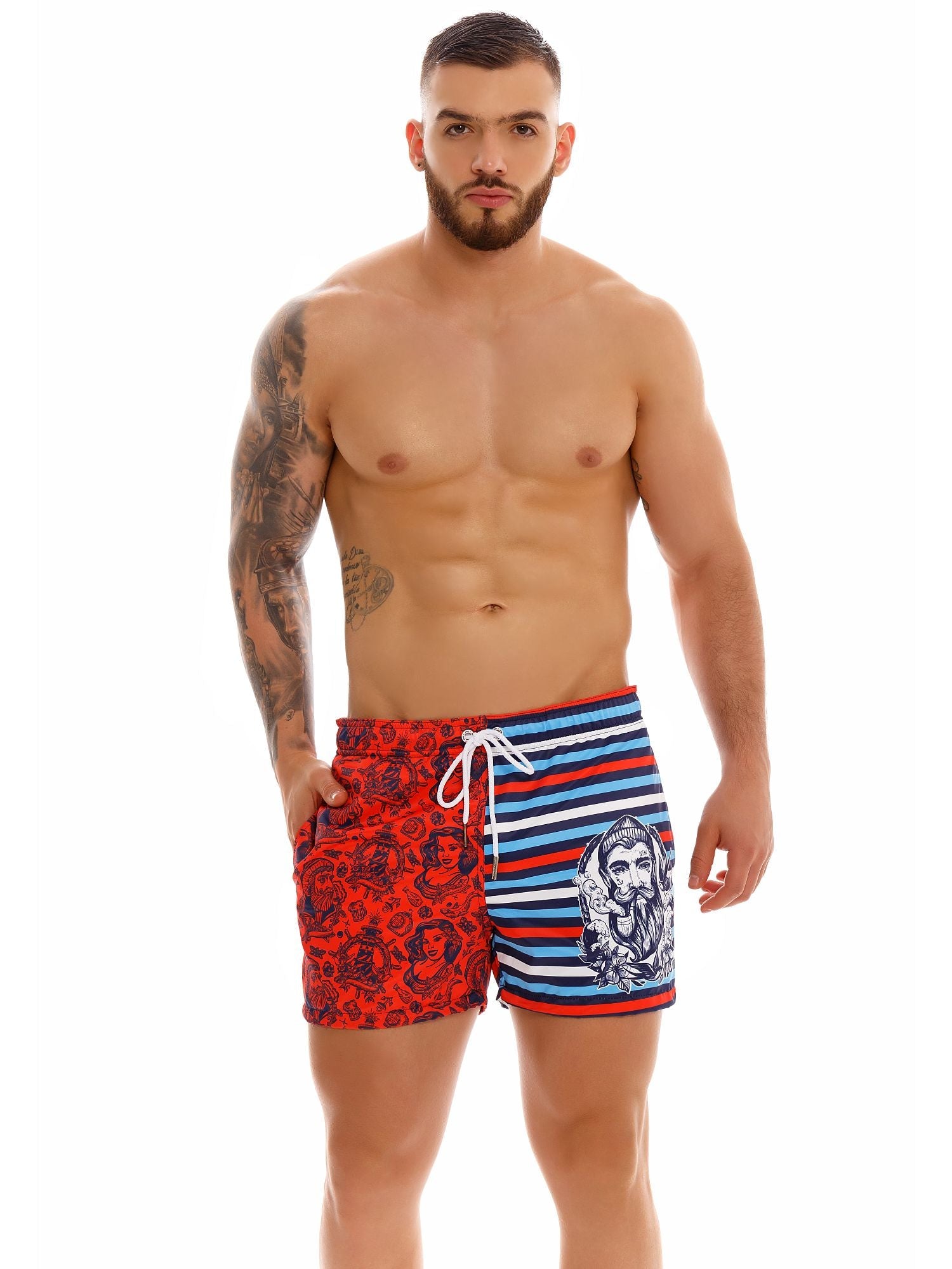 JOR 1438 SAILOR Boardshorts Badeshorts Surfershorts bedruckt - noodosz - Jor - Kleidung & Accessoires:Herren:Herrenmode:Bademode