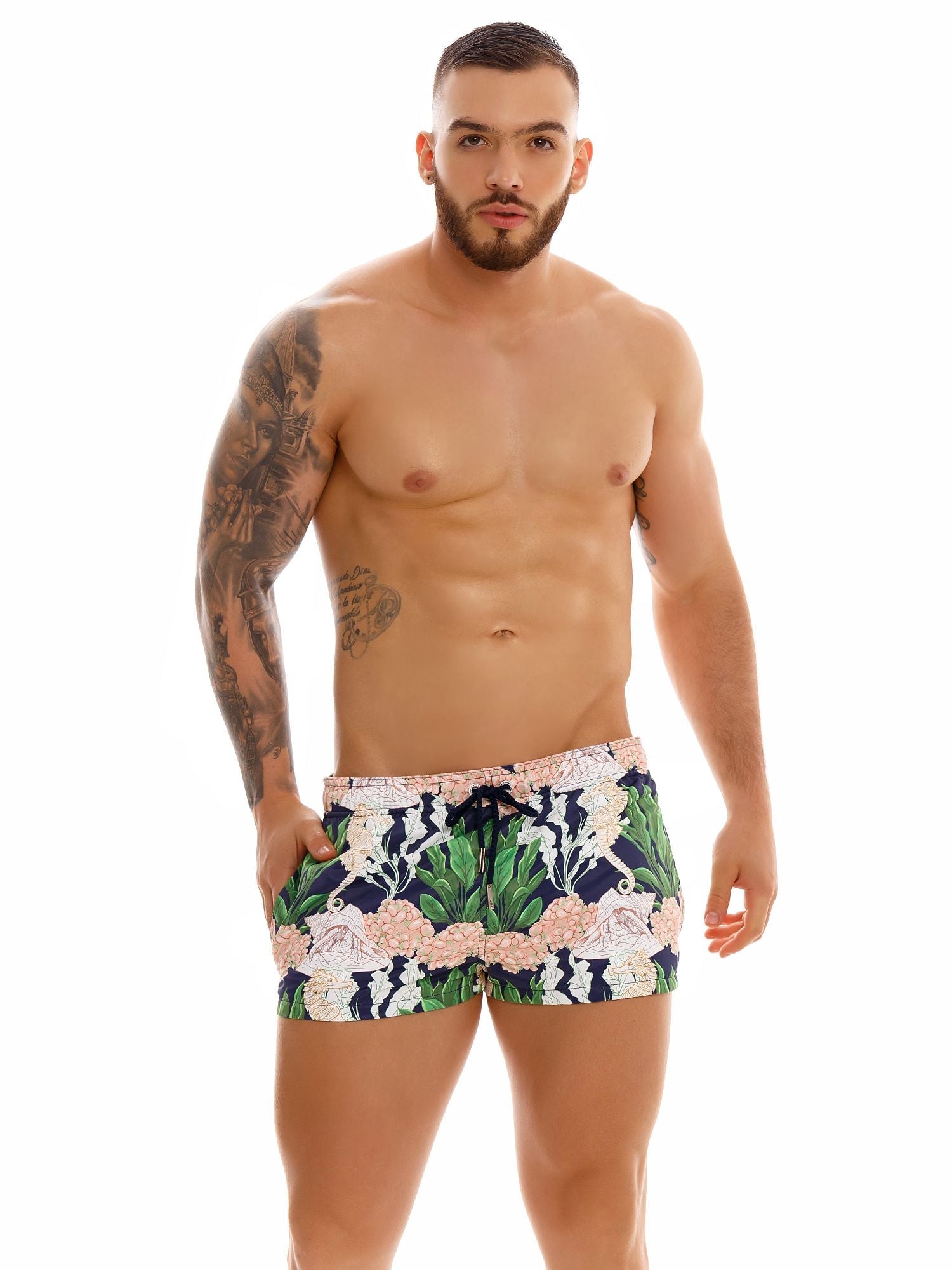 JOR 1441 NEPTUN MINI Boardshorts Badeshorts Surfershorts bedruckt - noodosz - Jor - Kleidung & Accessoires:Herren:Herrenmode:Bademode