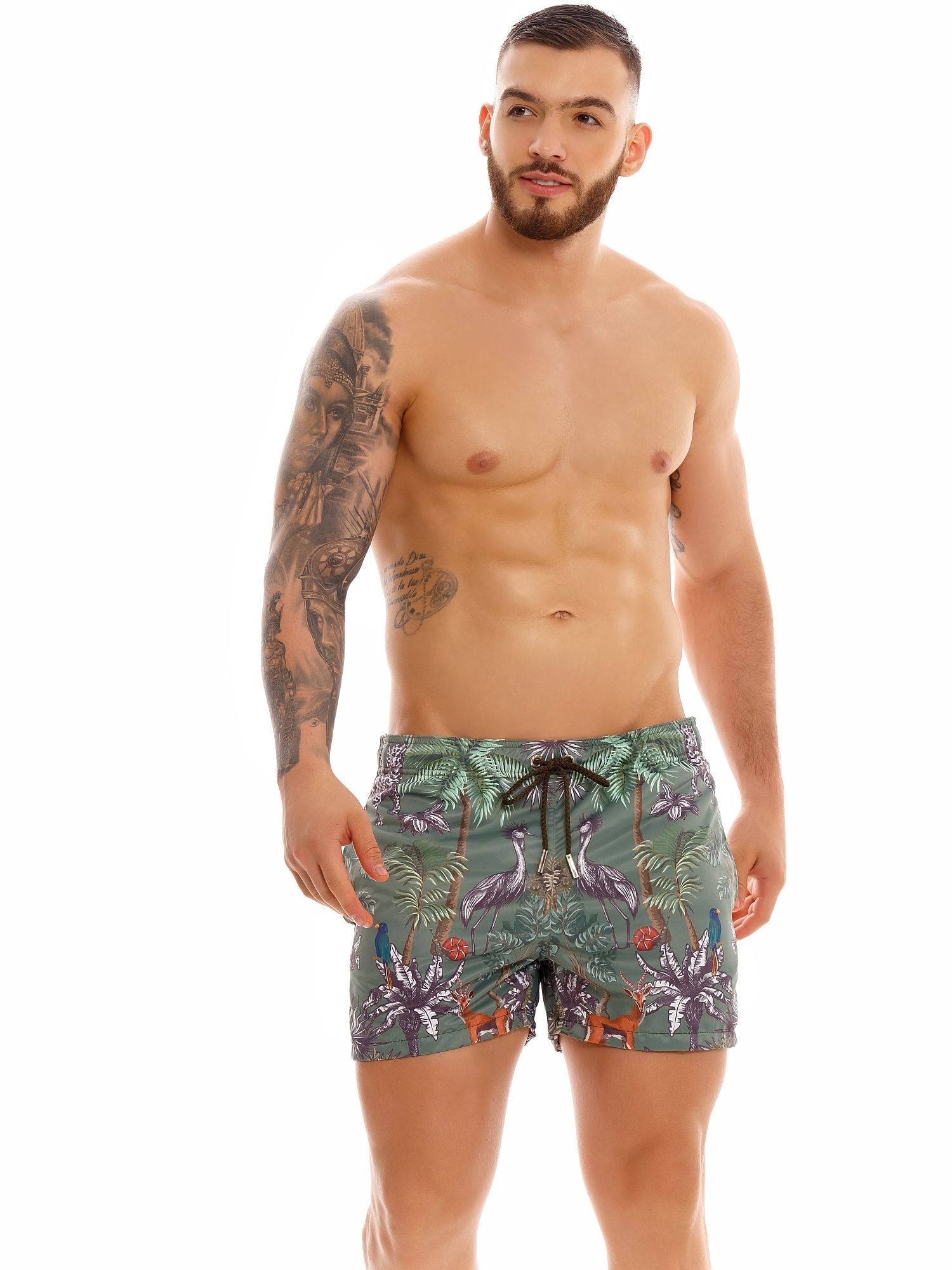 JOR 1442 JUNGLE Badeshorts, bedruckt mit Motiv - noodosz - Jor - Kleidung & Accessoires:Herren:Herrenmode:Bademode