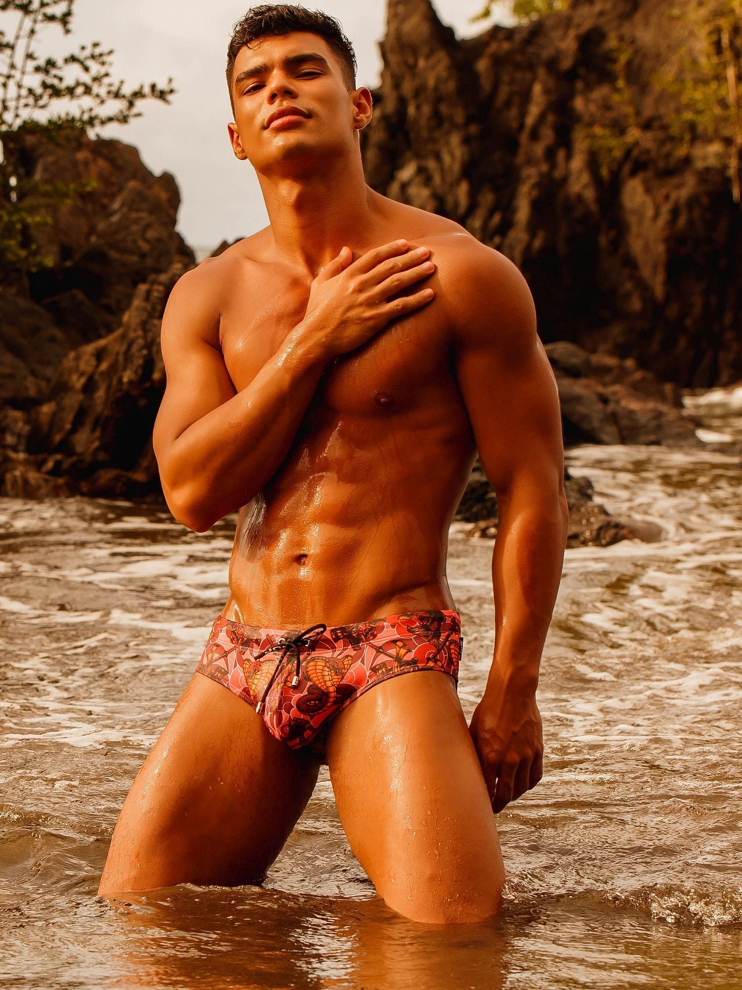 JOR 1556 WARRIOR - Herren Badehose bedruckt mit Motiv - Jor - Shop Deutschland Noodosz