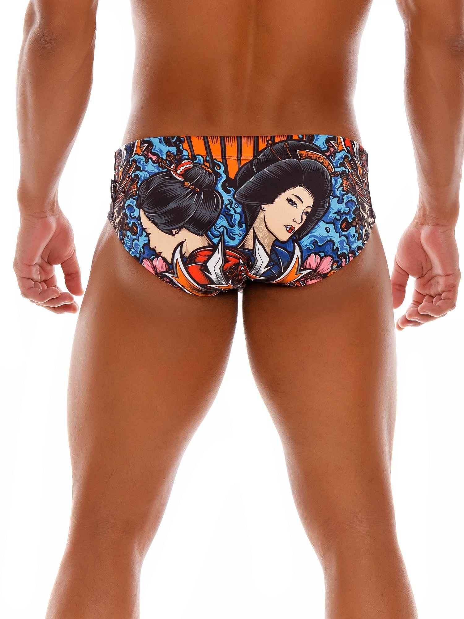 JOR 1558 GEISHA - Herren Badehose bedruckt mit Motiv - Jor - Shop Deutschland Noodosz