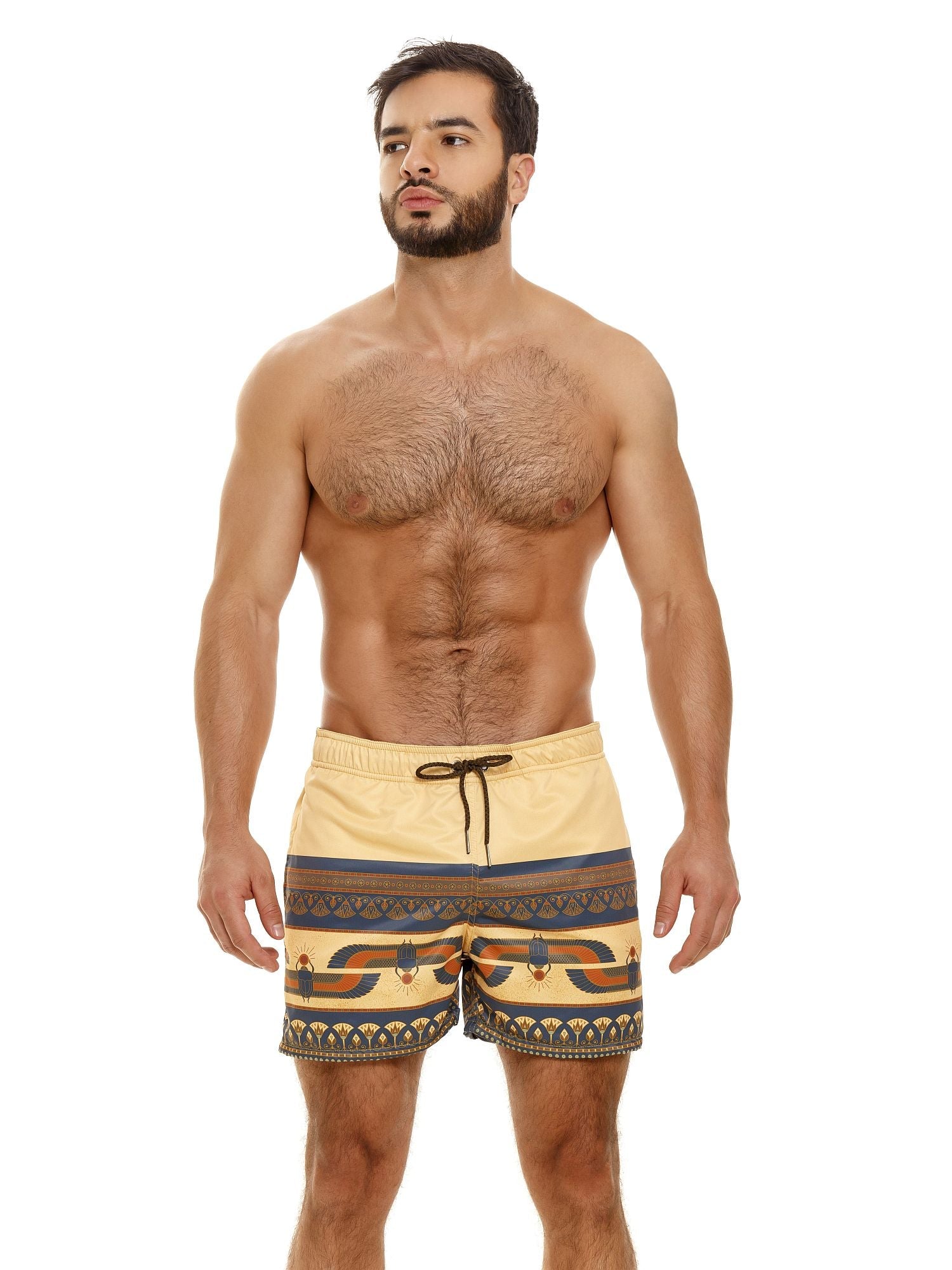 JOR 1804 NILO Herren bunte Badeshorts Surfershorts bedruckt Motiv - noodosz - Jor - Kleidung & Accessoires:Herren:Herrenmode:Bademode