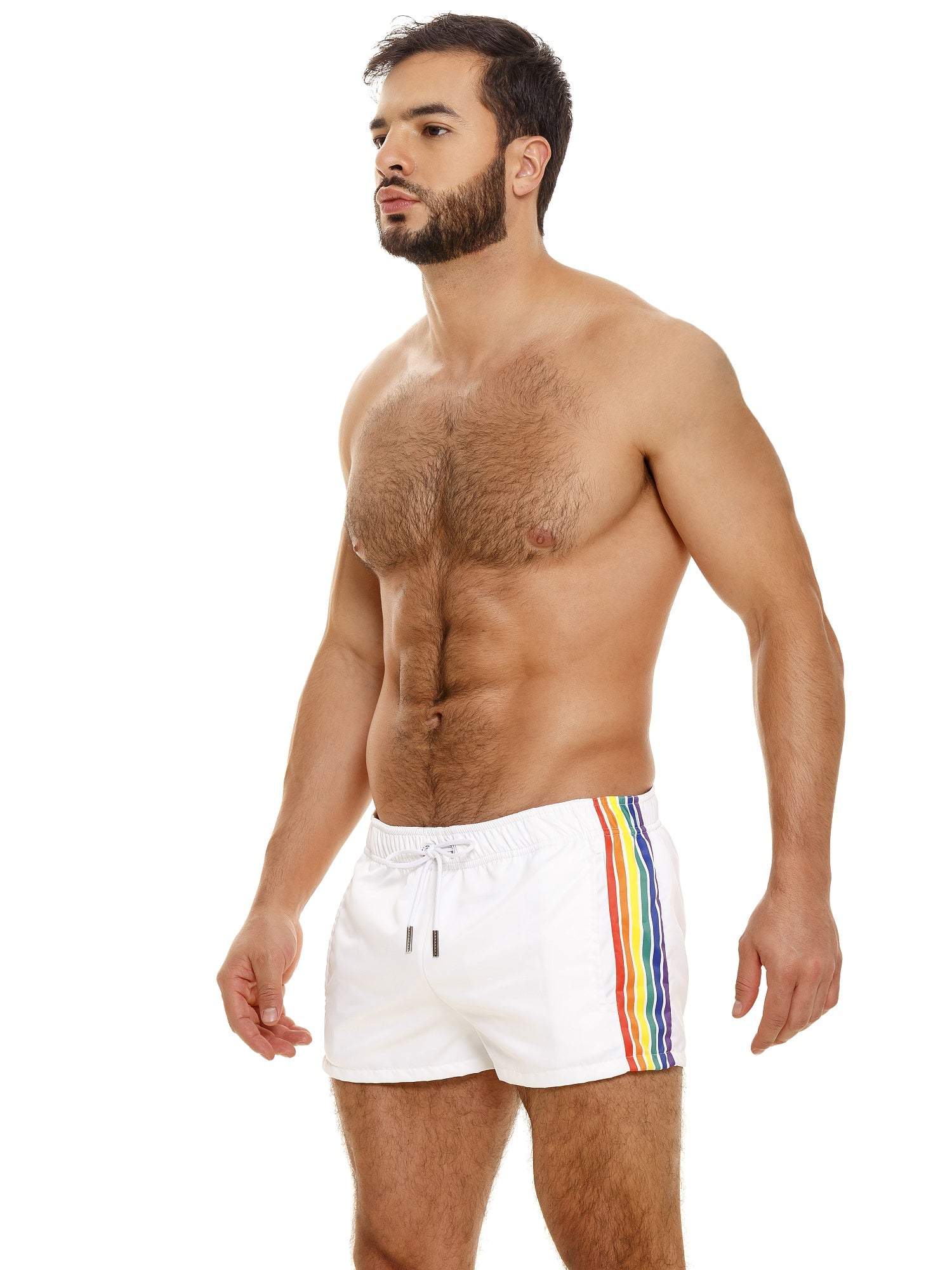 JOR 1806 Pride Badeshorts Badehose Surfershorts bedruckt Rainbow Regenbogen - noodosz