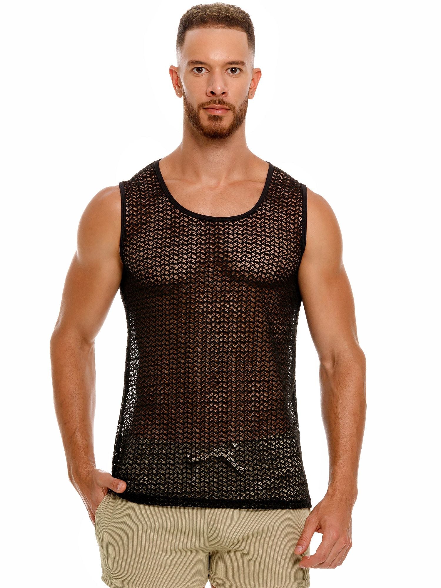 JOR 1970 OPORTO TANK TOP - Clubshirt aus durchscheinendem Stoff - noodosz - Jor - Kleidung & Accessoires:Herren:Herrenmode:Shirts & Hemden:T - Shirts