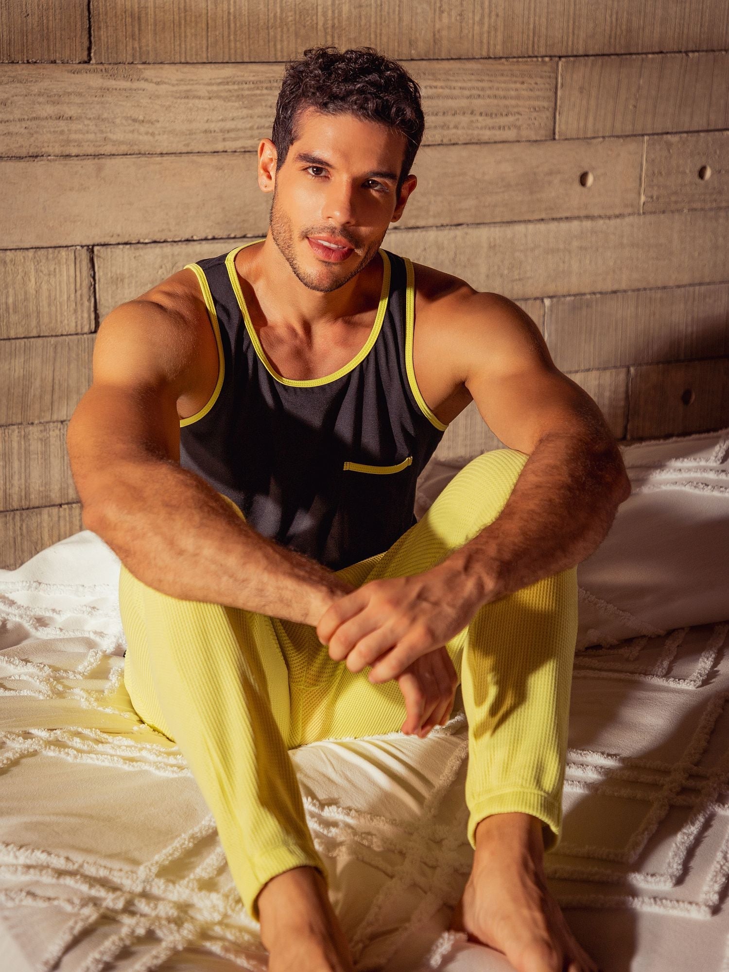 JOR 2041 LOUNGE Relaxhose in Waffelpiqué, Jogginghose Pyjamahose Loungepant - Jor - Shop Deutschland Noodosz