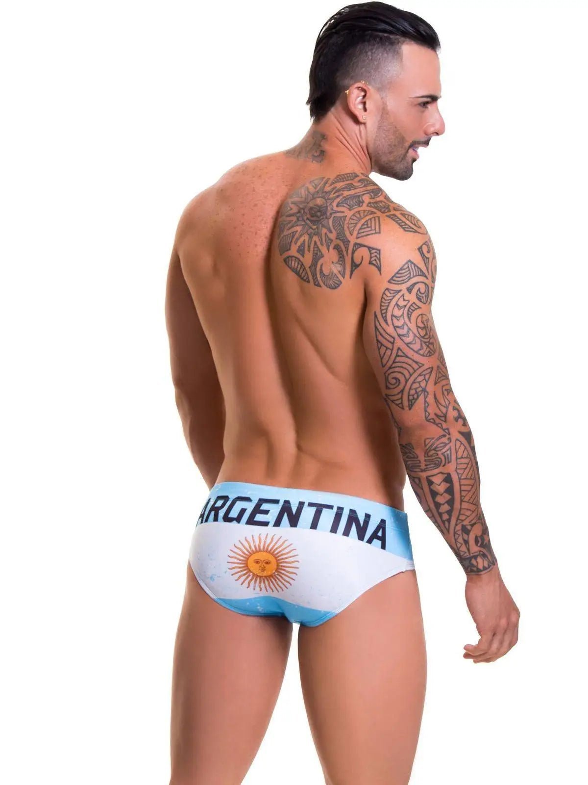 JOR ARGENTINA - Herren Badehose Badeslip Schwimmhose bedruckt mit Motiv - noodosz